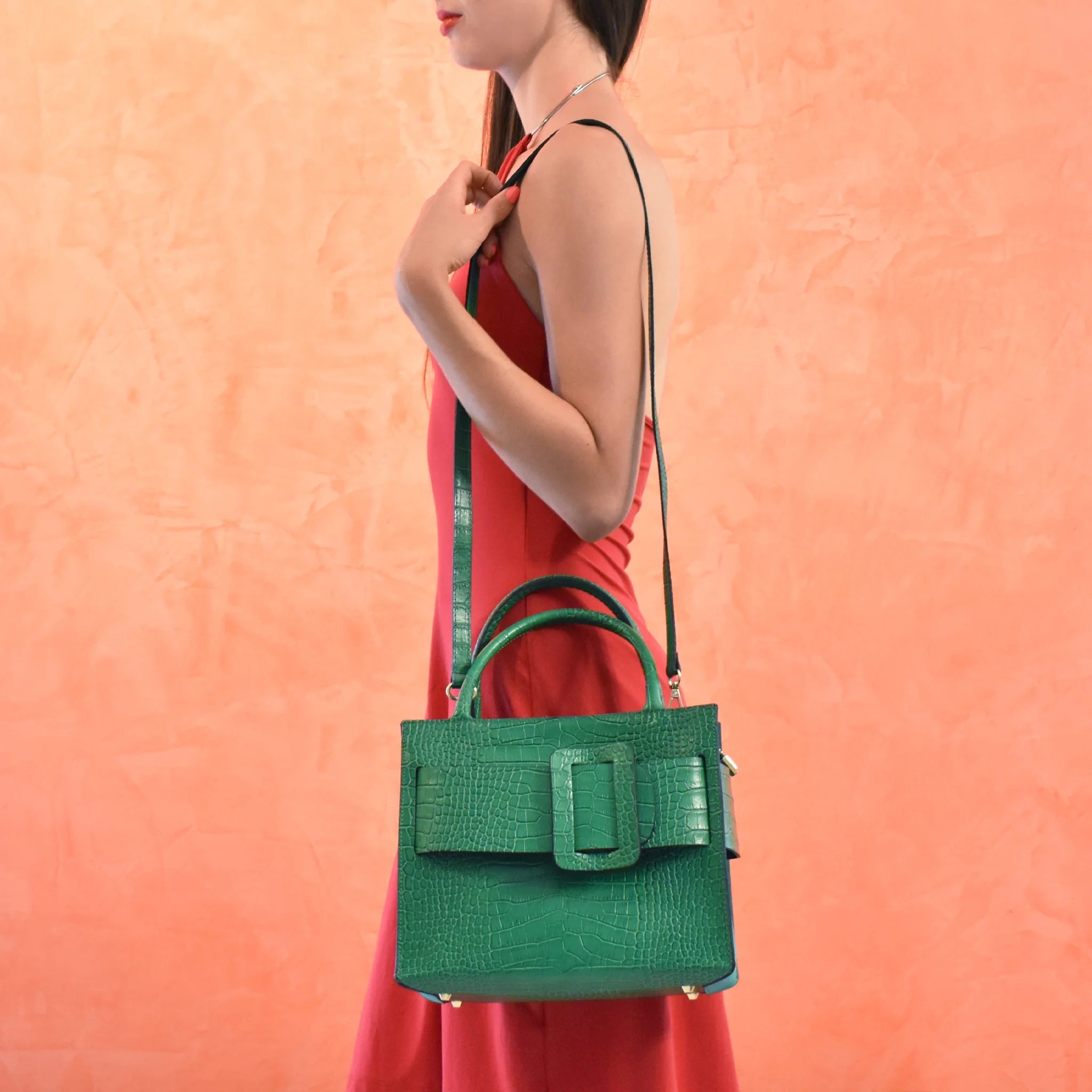 Borsa belt in pelle - verde - Image 7