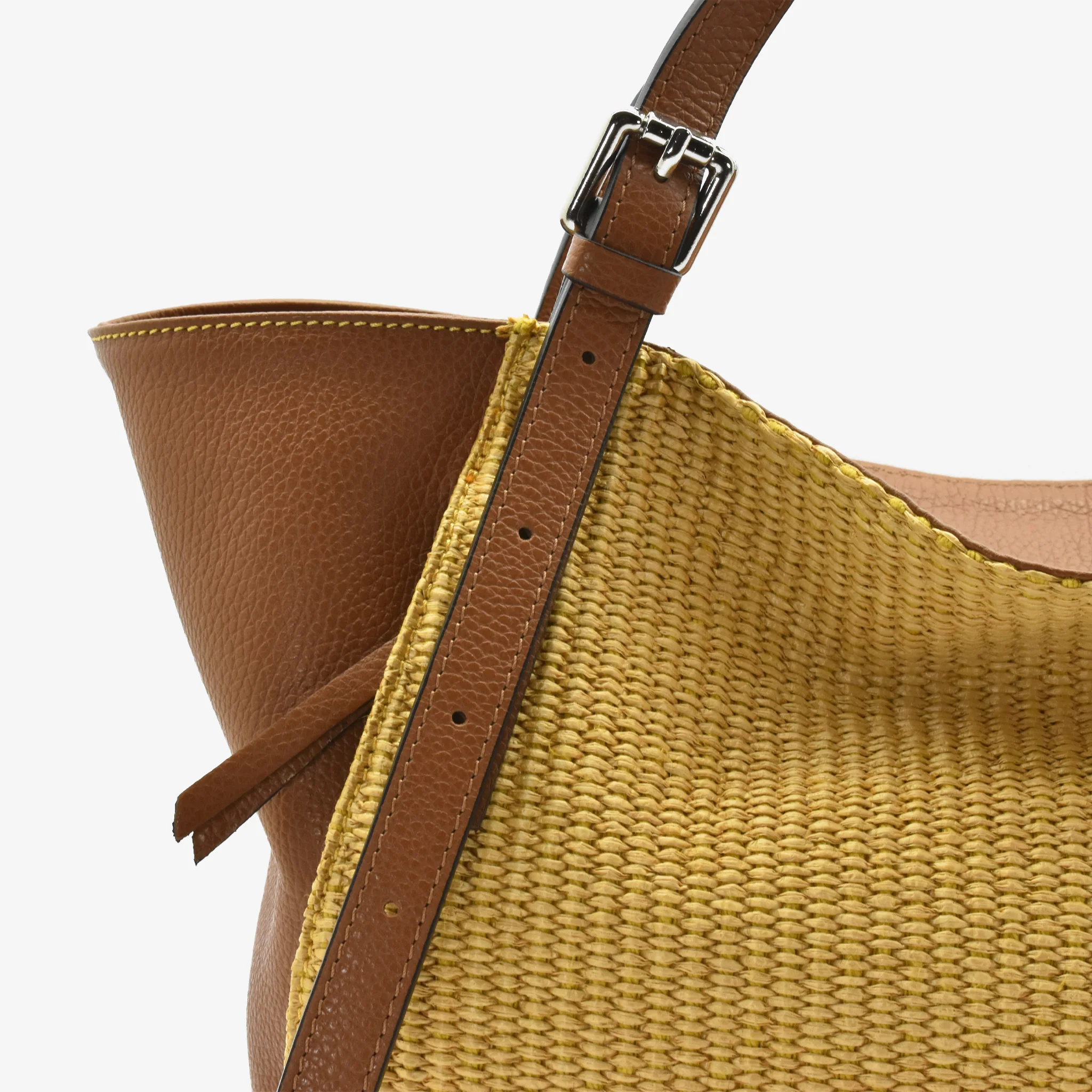 Borsa big pape in paglia rafia - cammello - Image 7