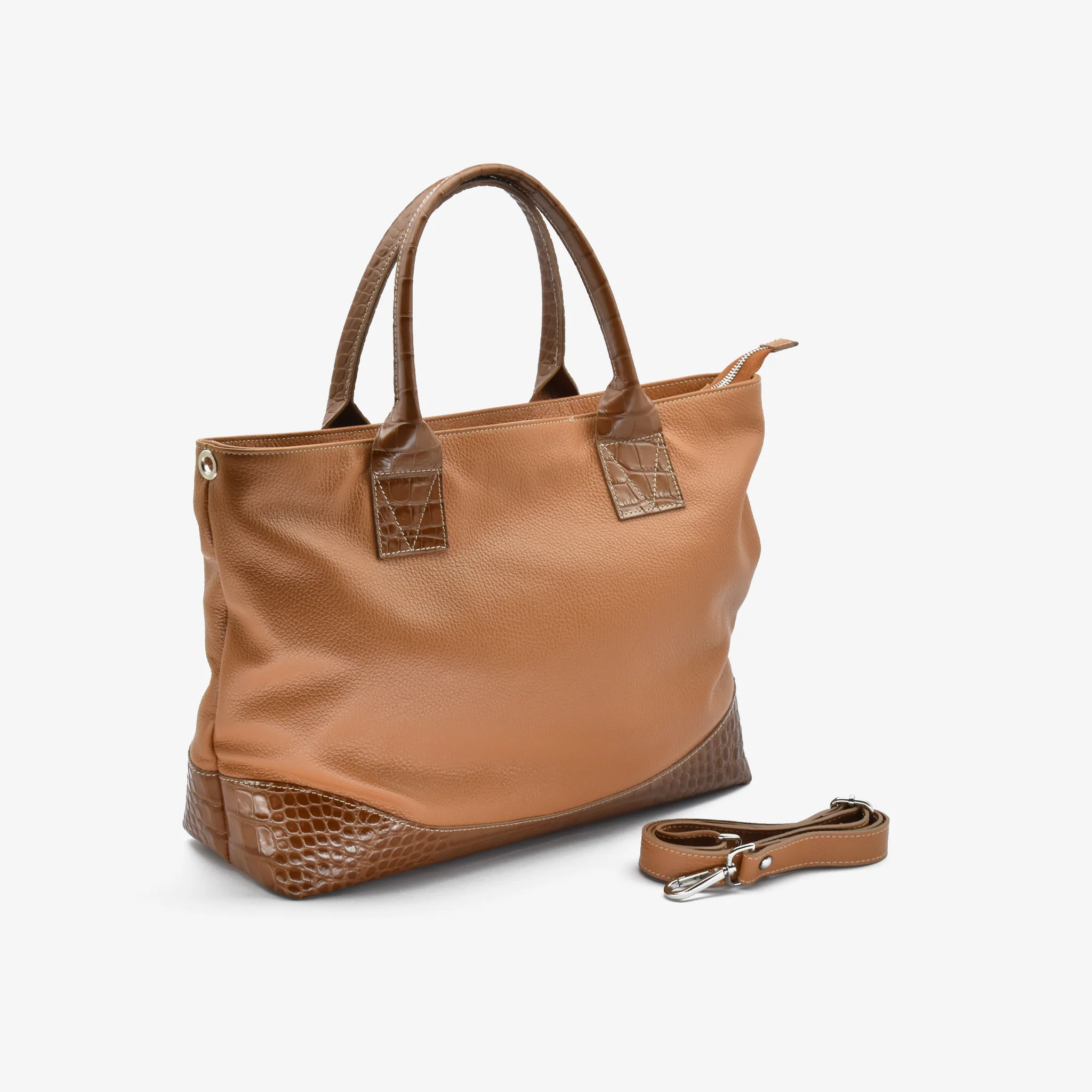 Borsa big sarda in pelle - cammello - Image 2