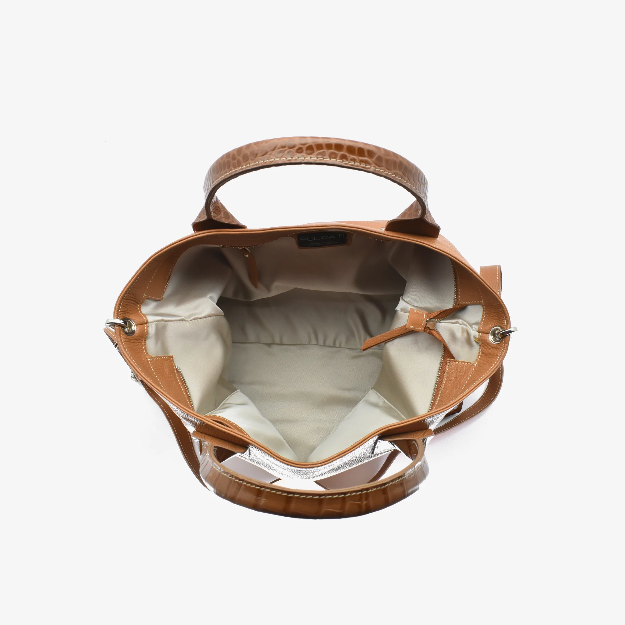 Borsa big sarda in pelle - cammello - Image 4