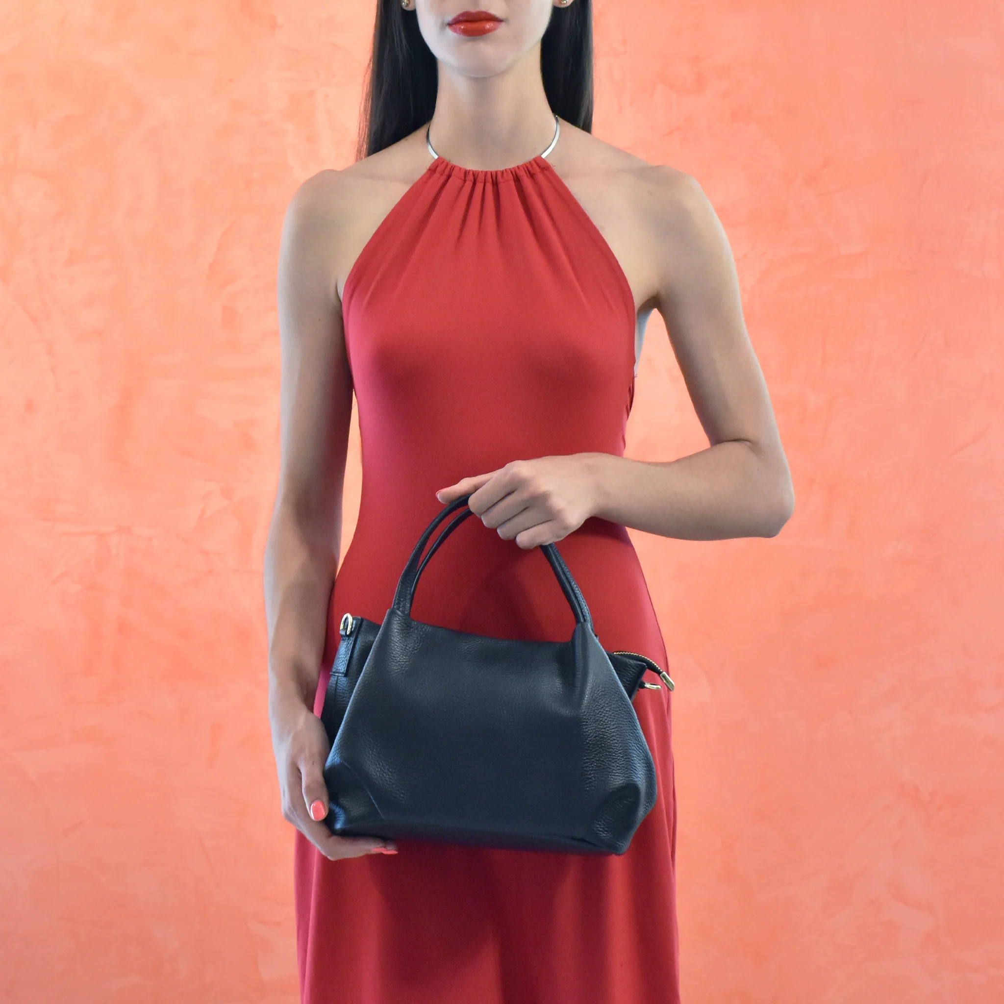 Borsa classic in pelle - nero - Image 2
