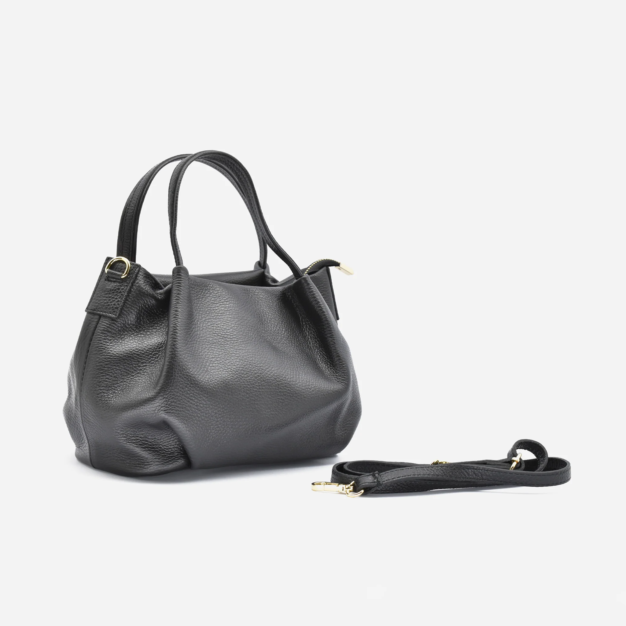 Borsa classic in pelle - nero - Image 3