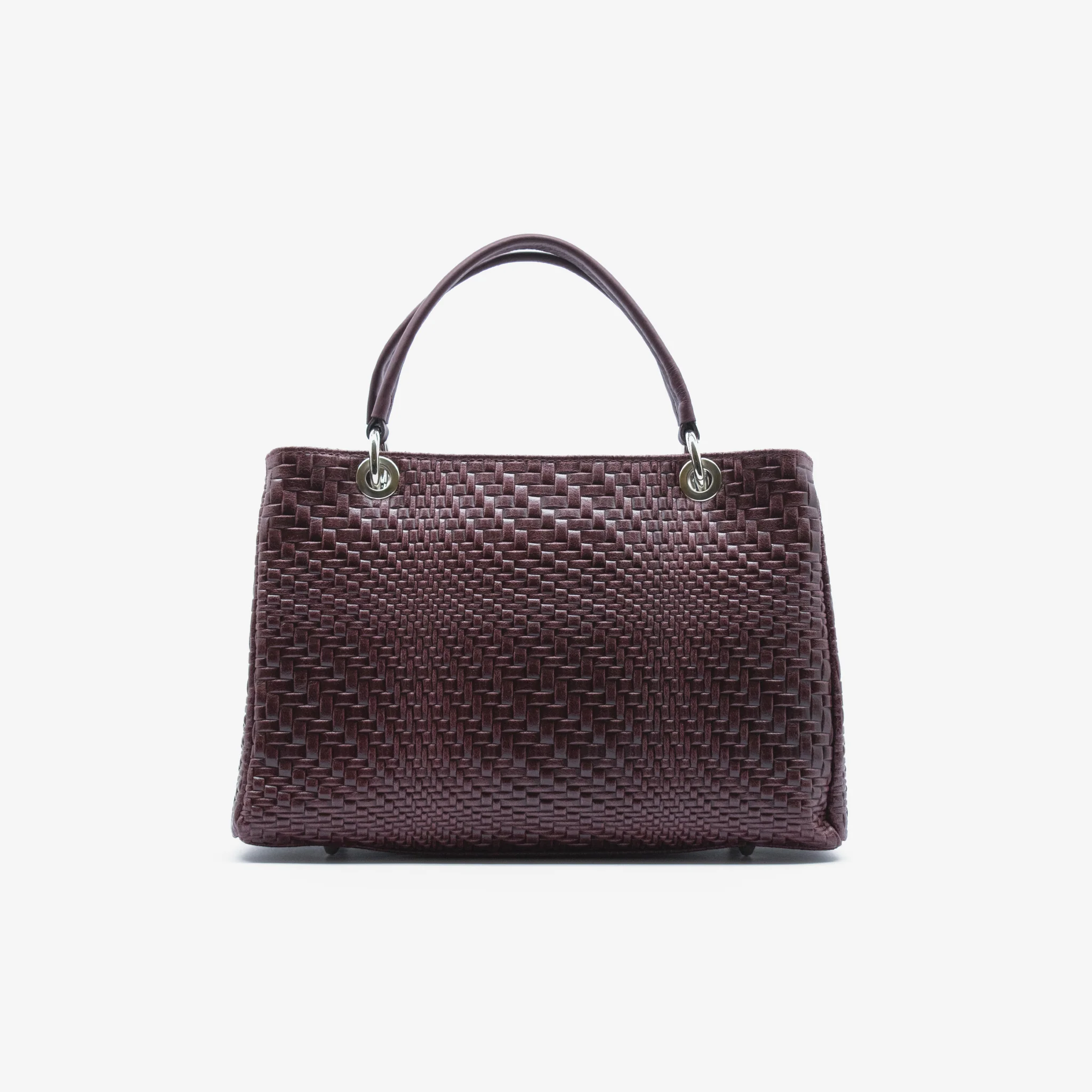 Borsa Cross in pelle - rosso prugna