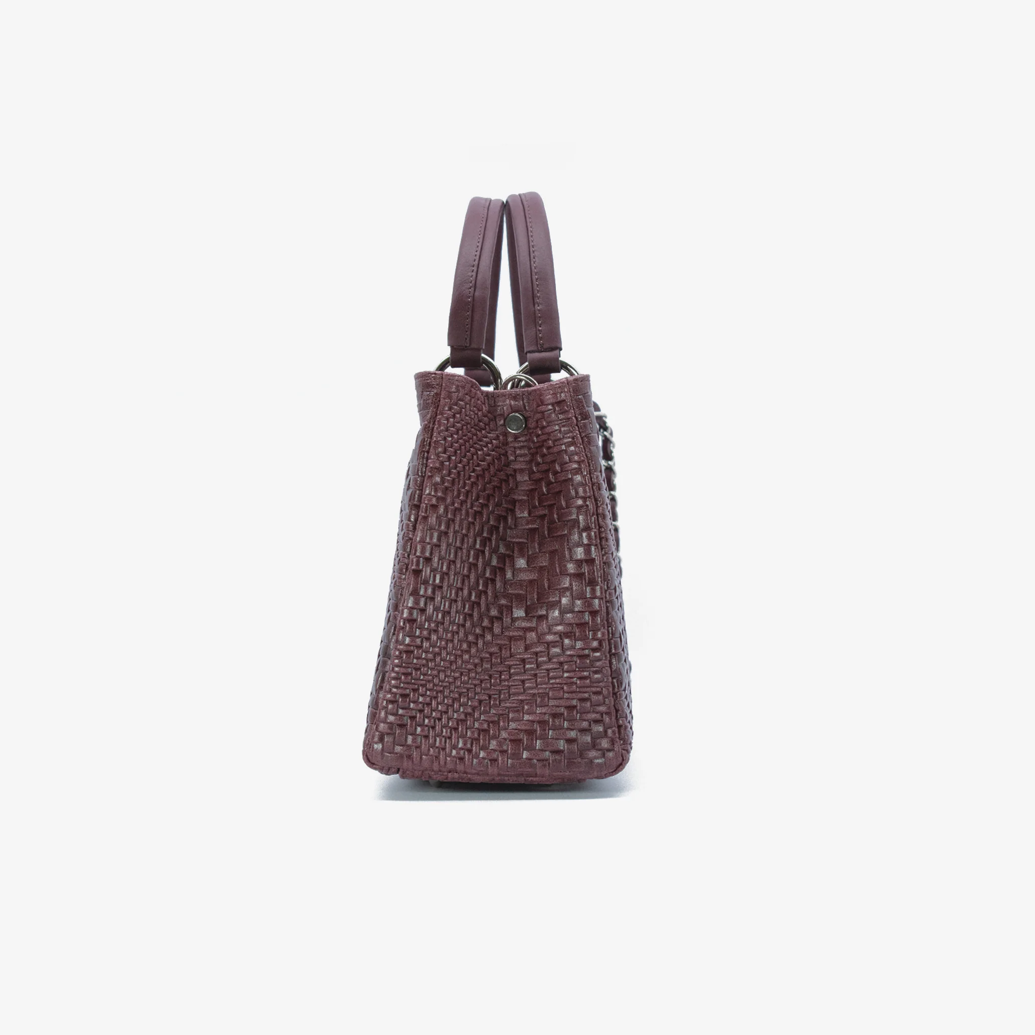 Borsa Cross in pelle - rosso prugna - Image 3
