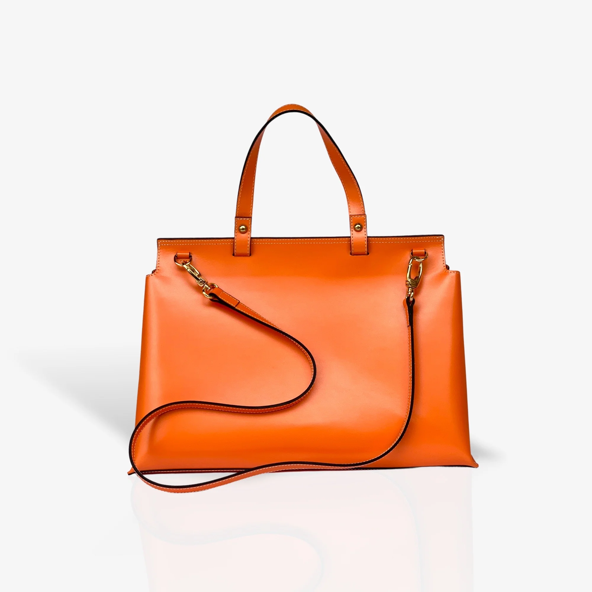Borsa big cappuccio in pelle - Image 4