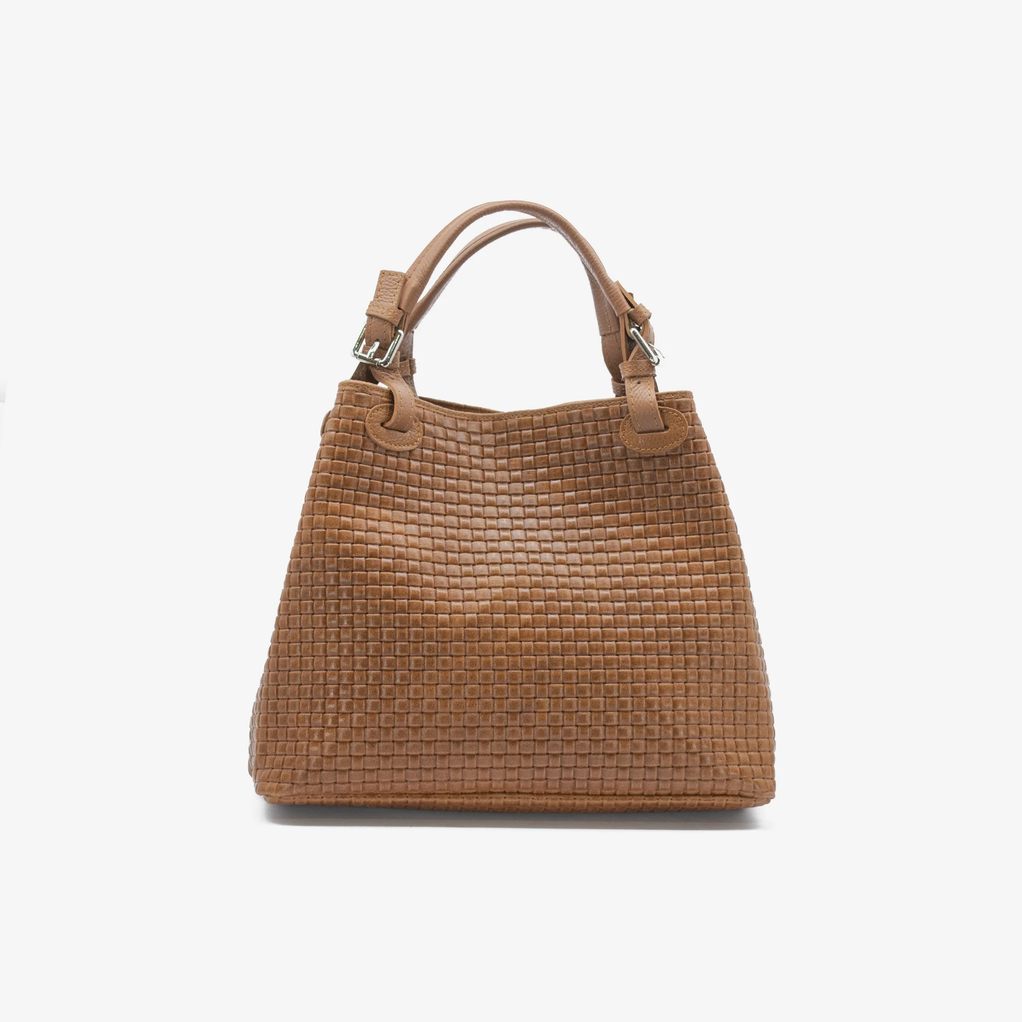 Borsa Cross in pelle - cammello