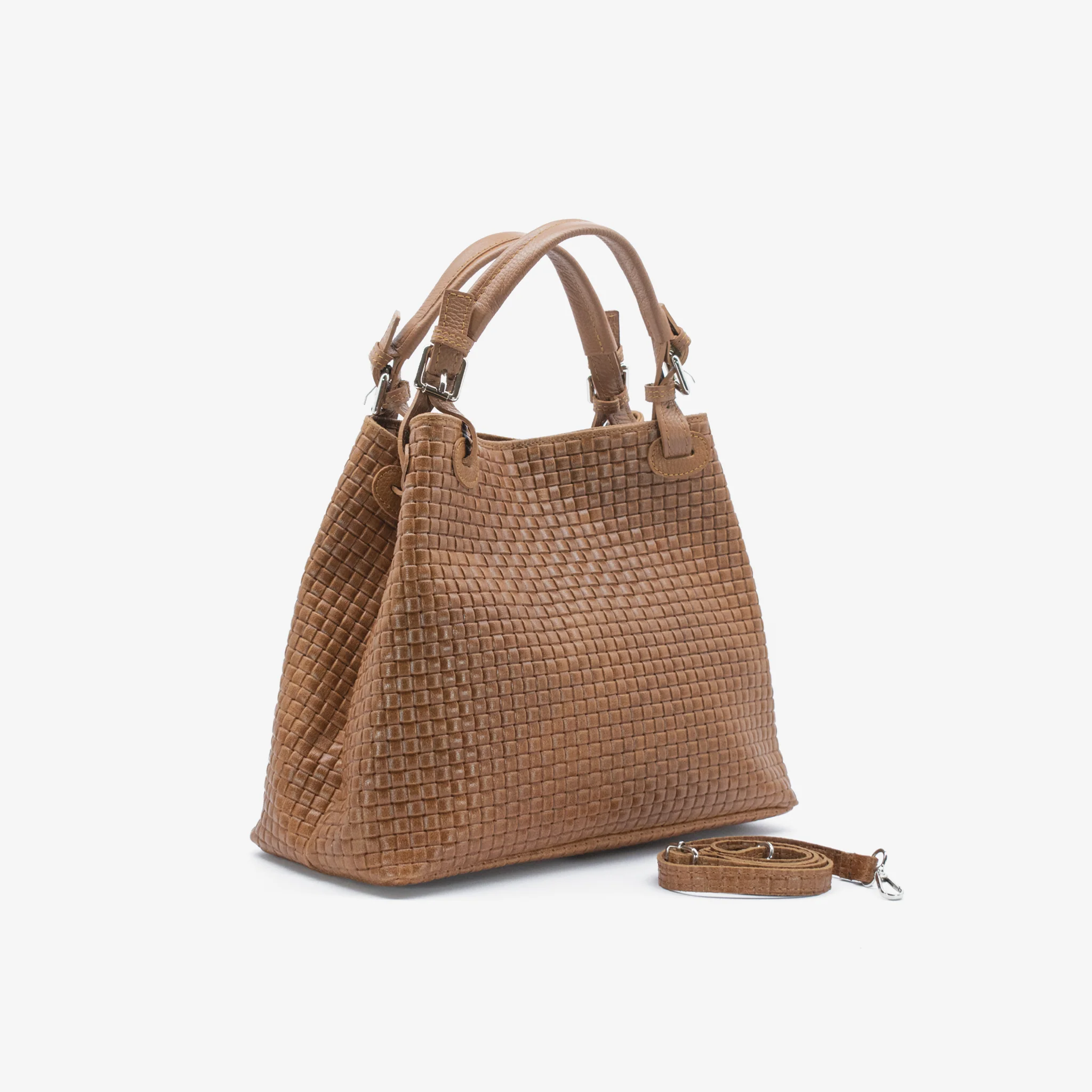 Borsa Cross in pelle - cammello - Image 2