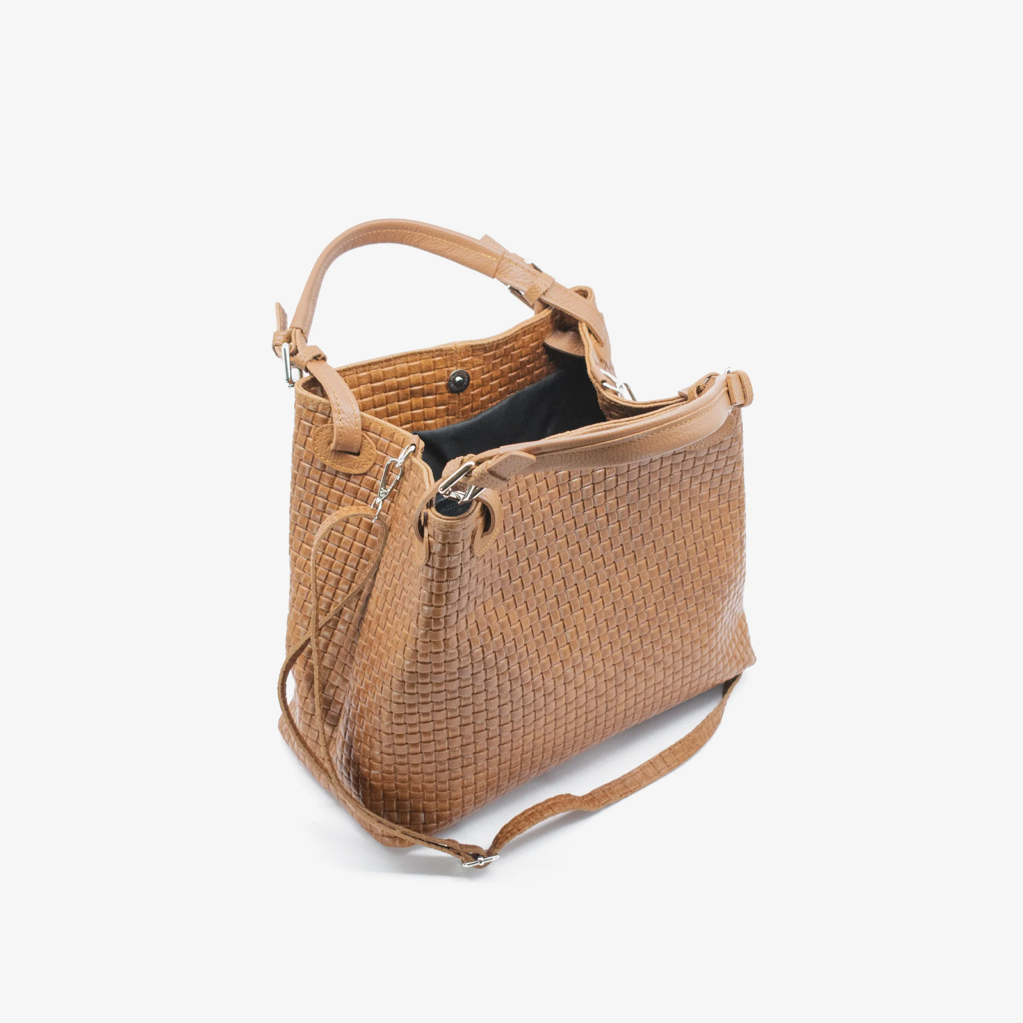 Borsa Cross in pelle - cammello - Image 3