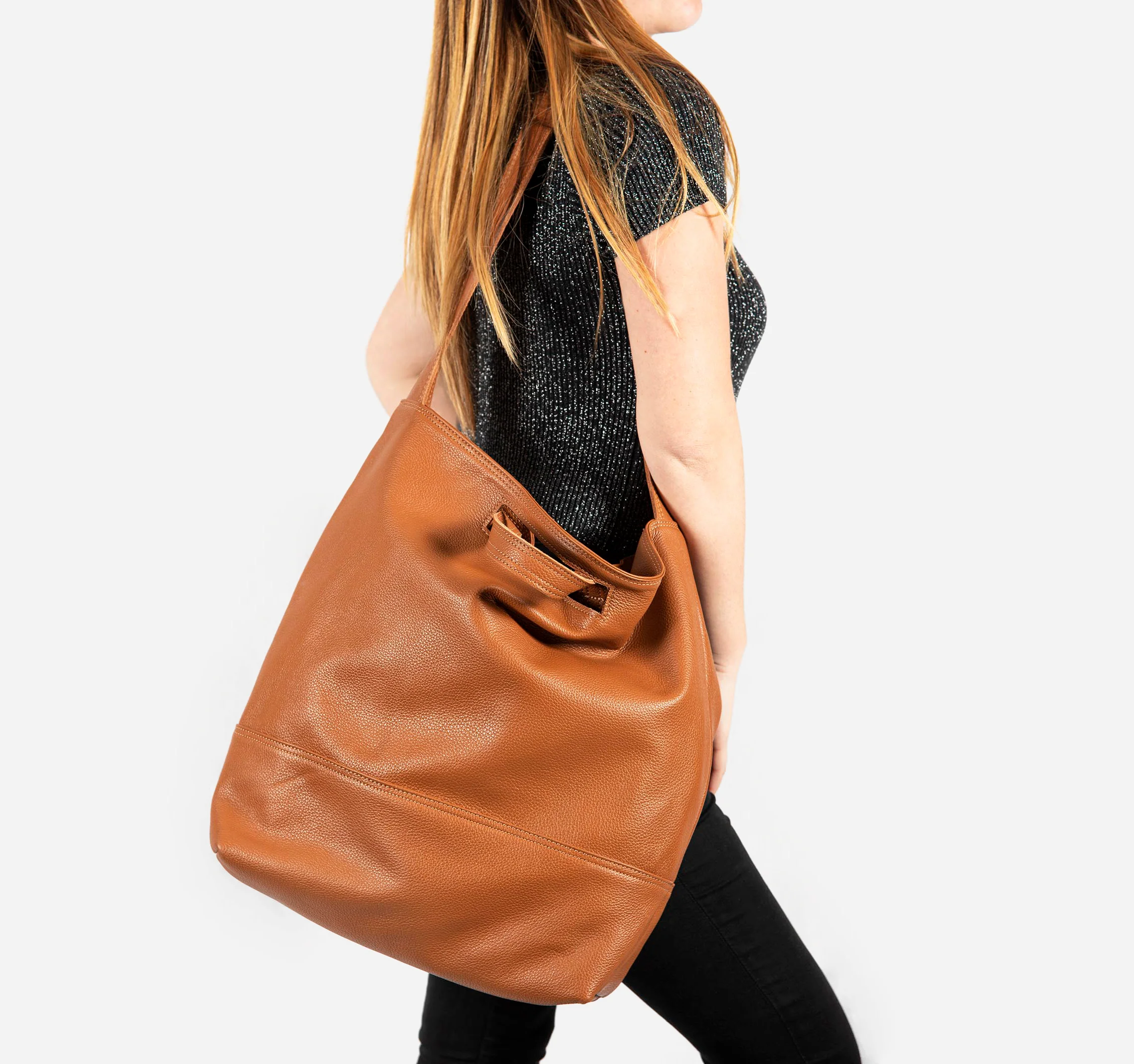 Borsa La grande in pelle - beige - Image 2