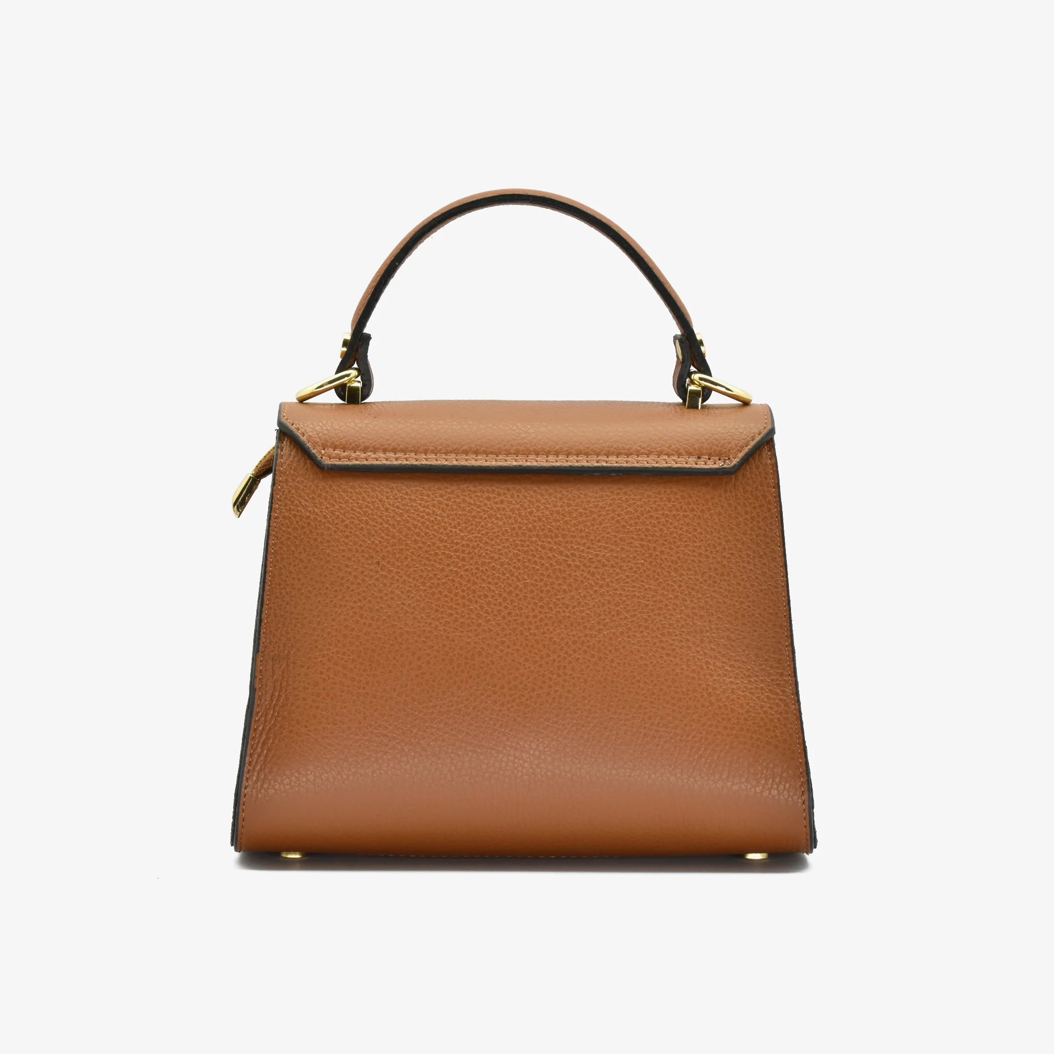 Borsa luna in pelle - cammello - Image 4
