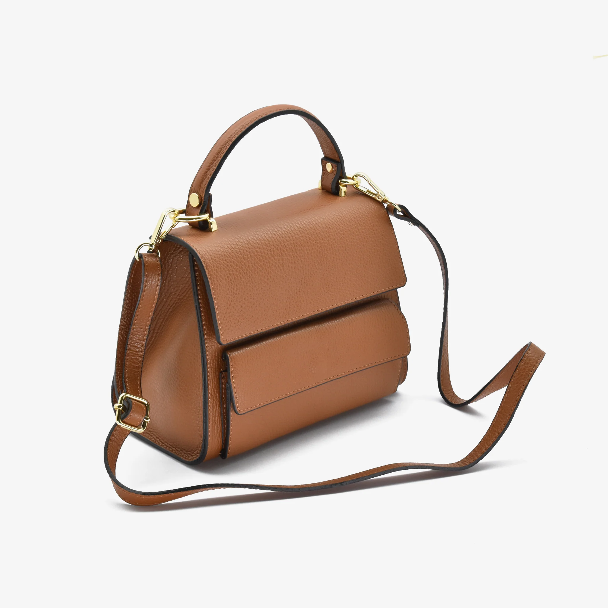Borsa luna in pelle - cammello - Image 5
