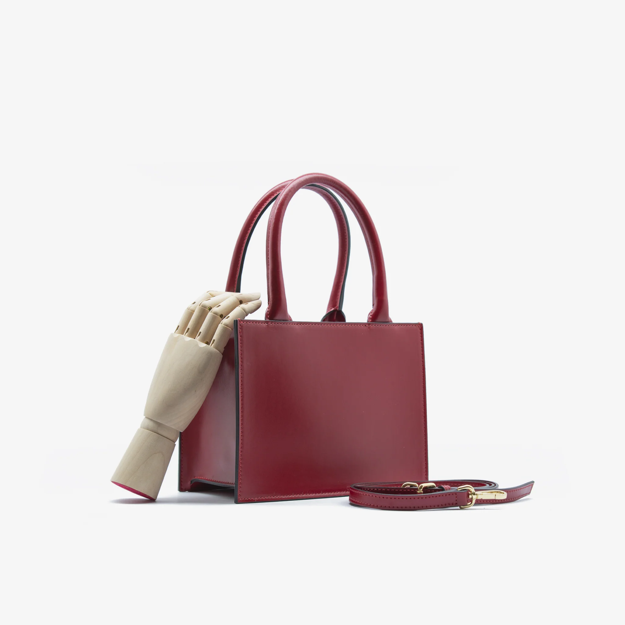 Borsa mini gala in pelle - rosso - Image 2