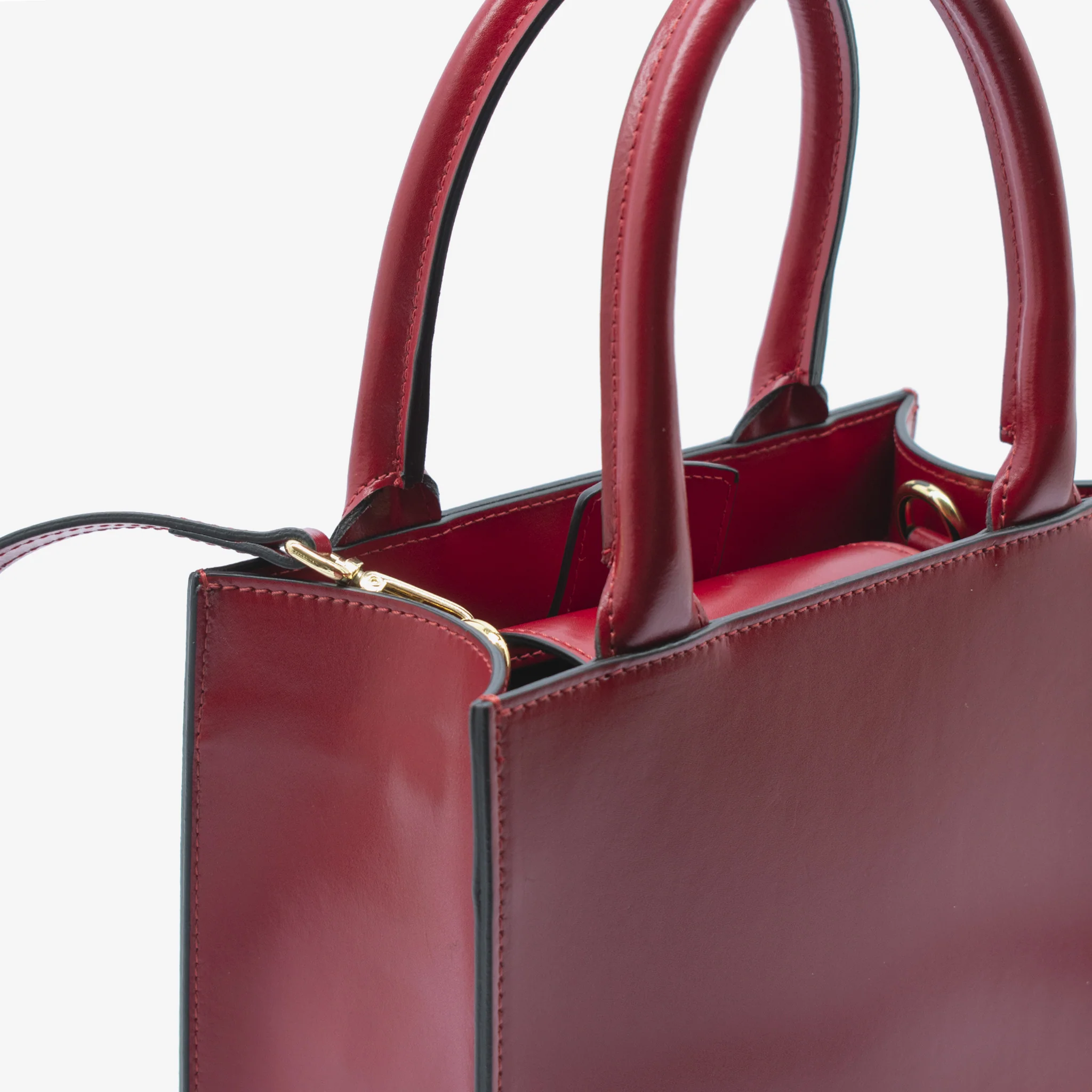 Borsa mini gala in pelle - rosso - Image 5
