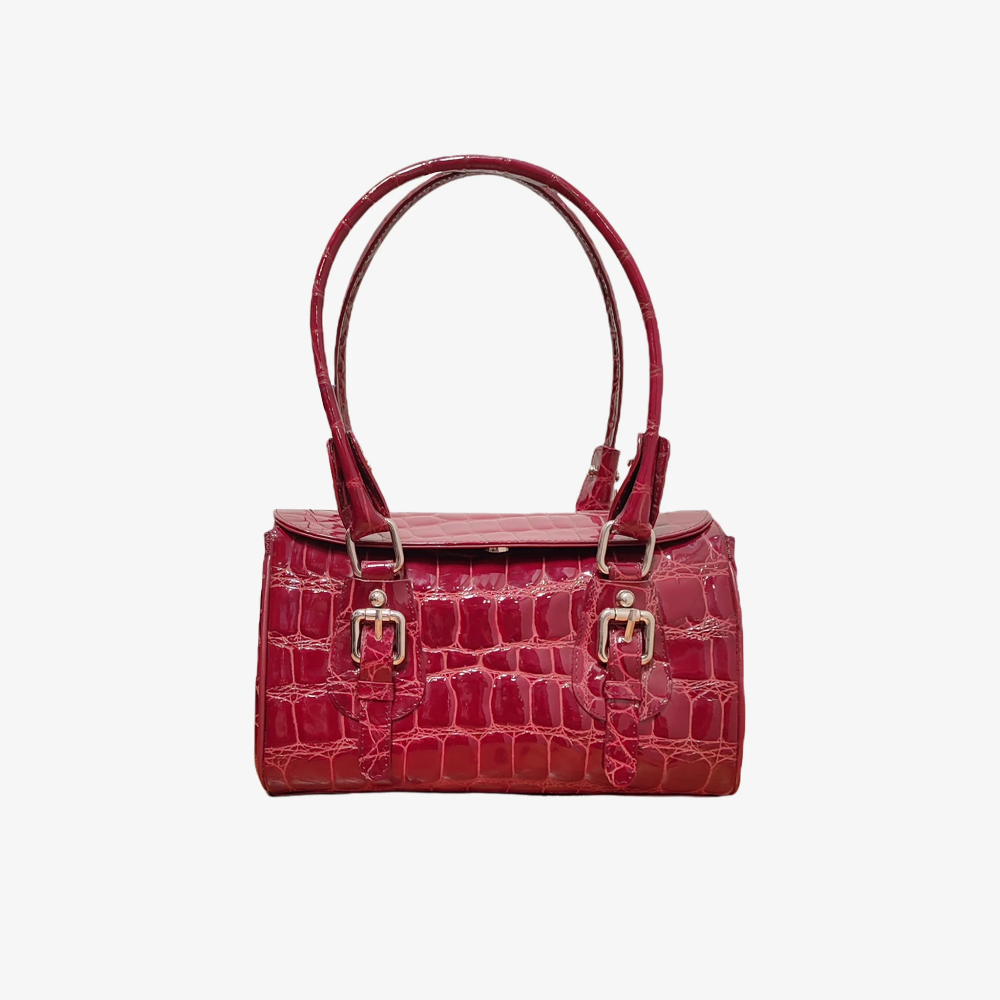 Borsa mini Gala in coccodrillo - rosso