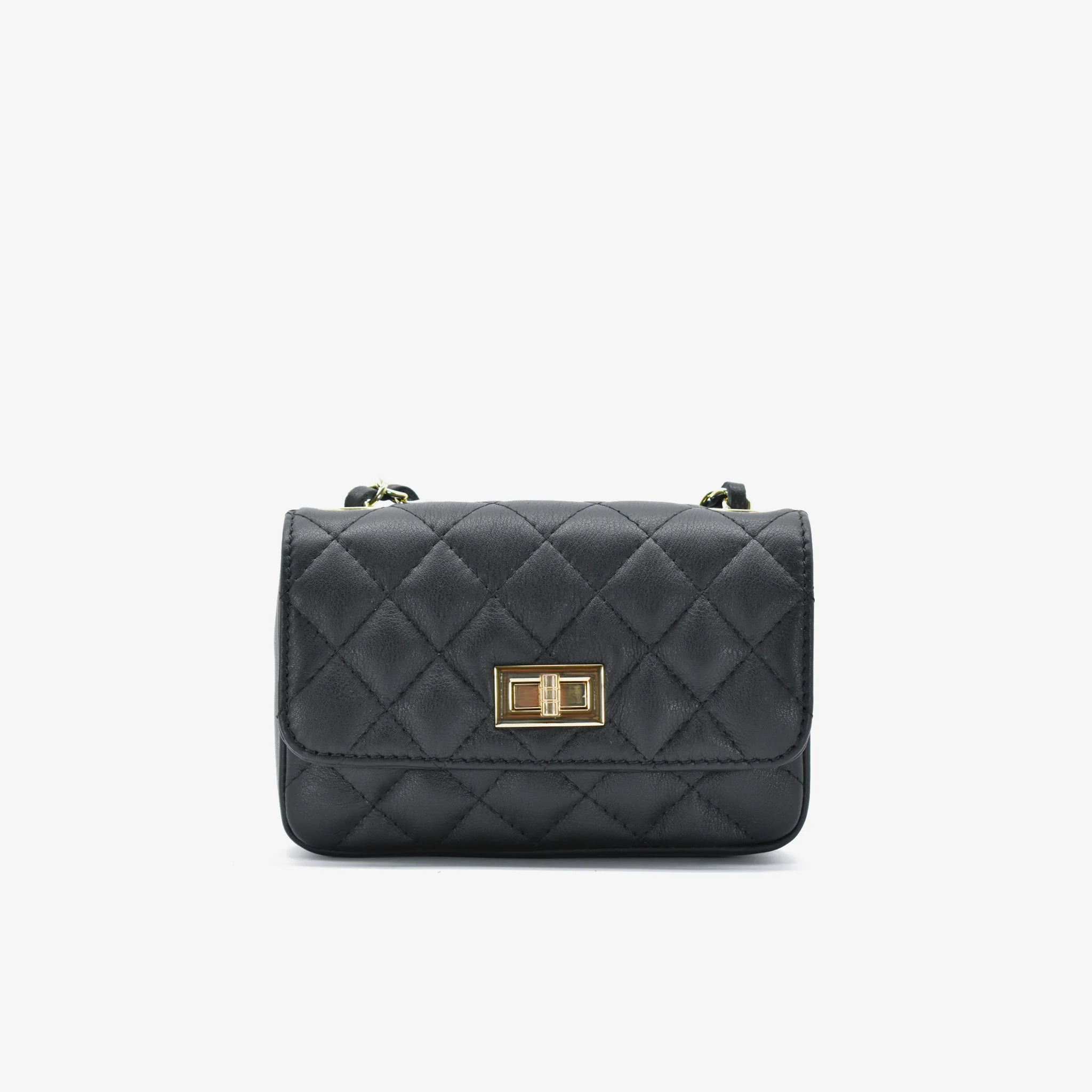 Borsa mini Marta in pelle - nero