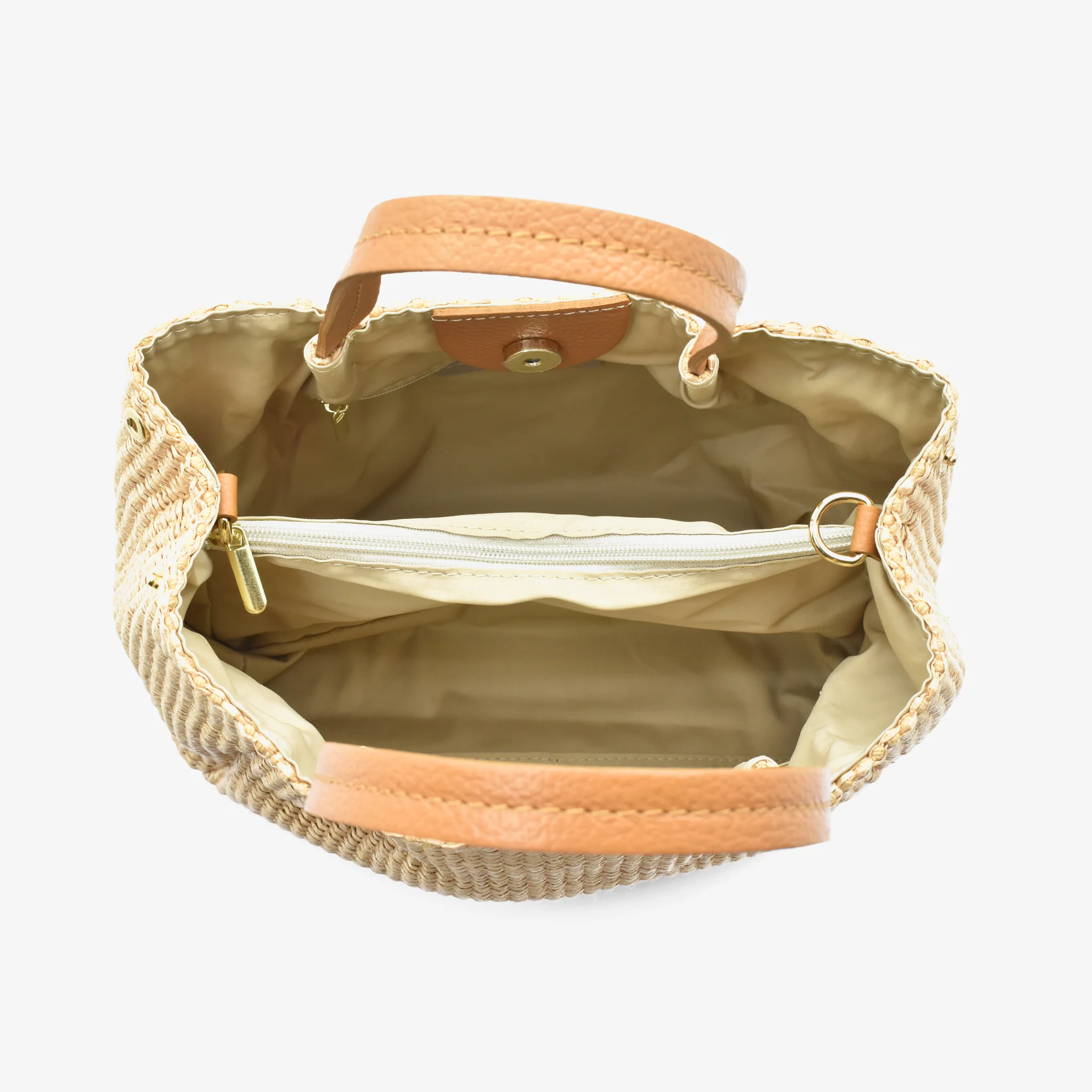 Borsa pape in paglia rafia - cammello - Image 6