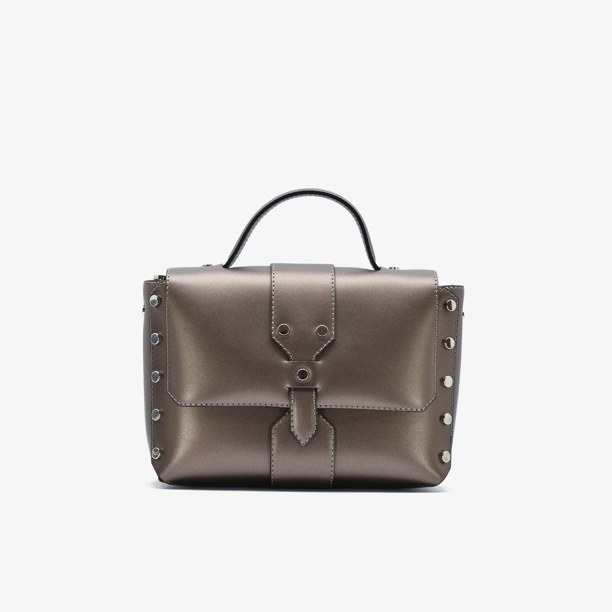 Borsa Rita in pelle - bronzo