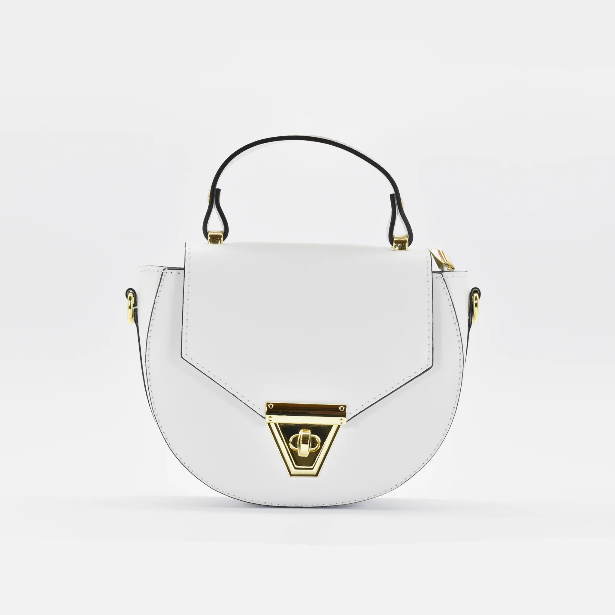 Borsa saddle in pelle - bianco