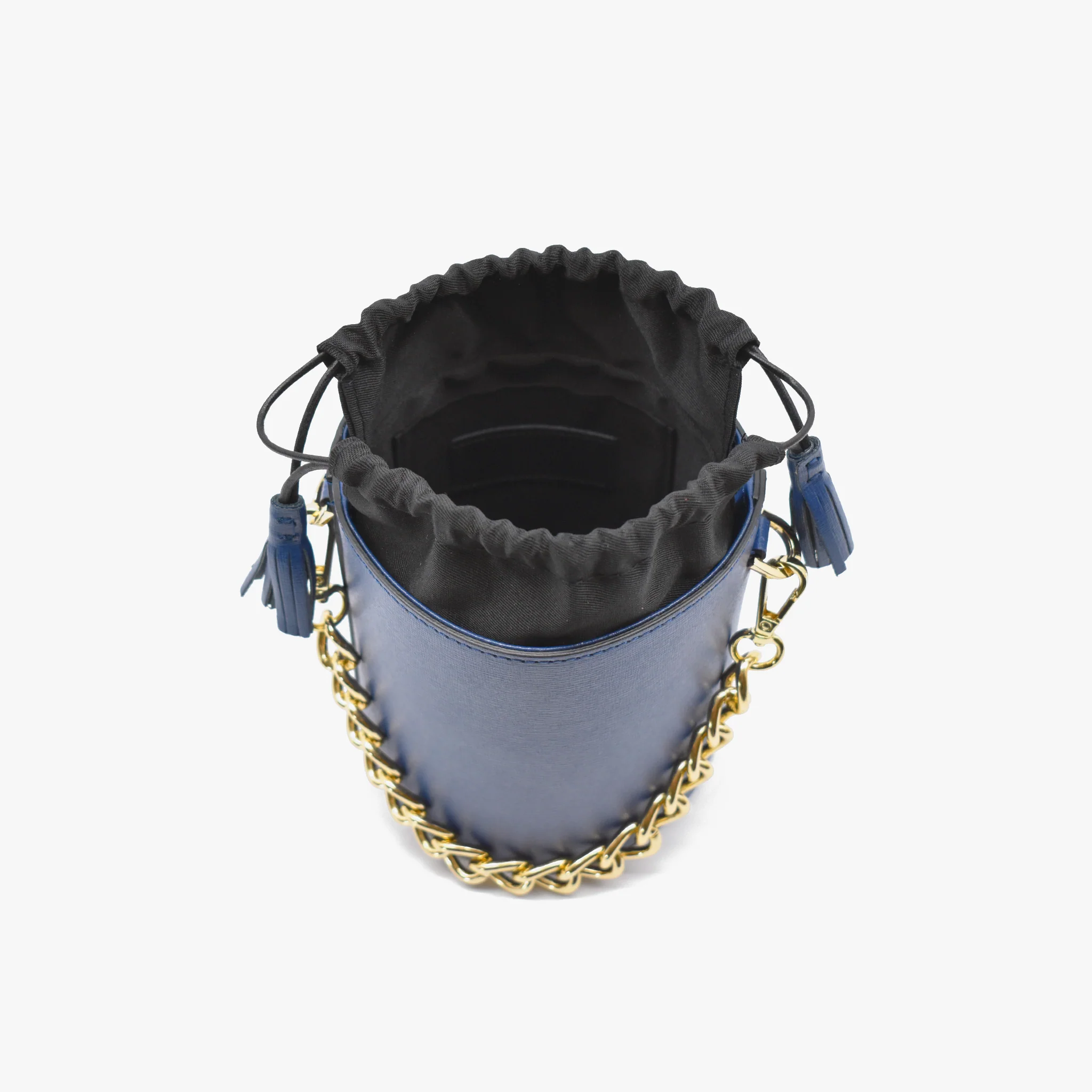 Secchiello piccolo in pelle - blu - Image 6