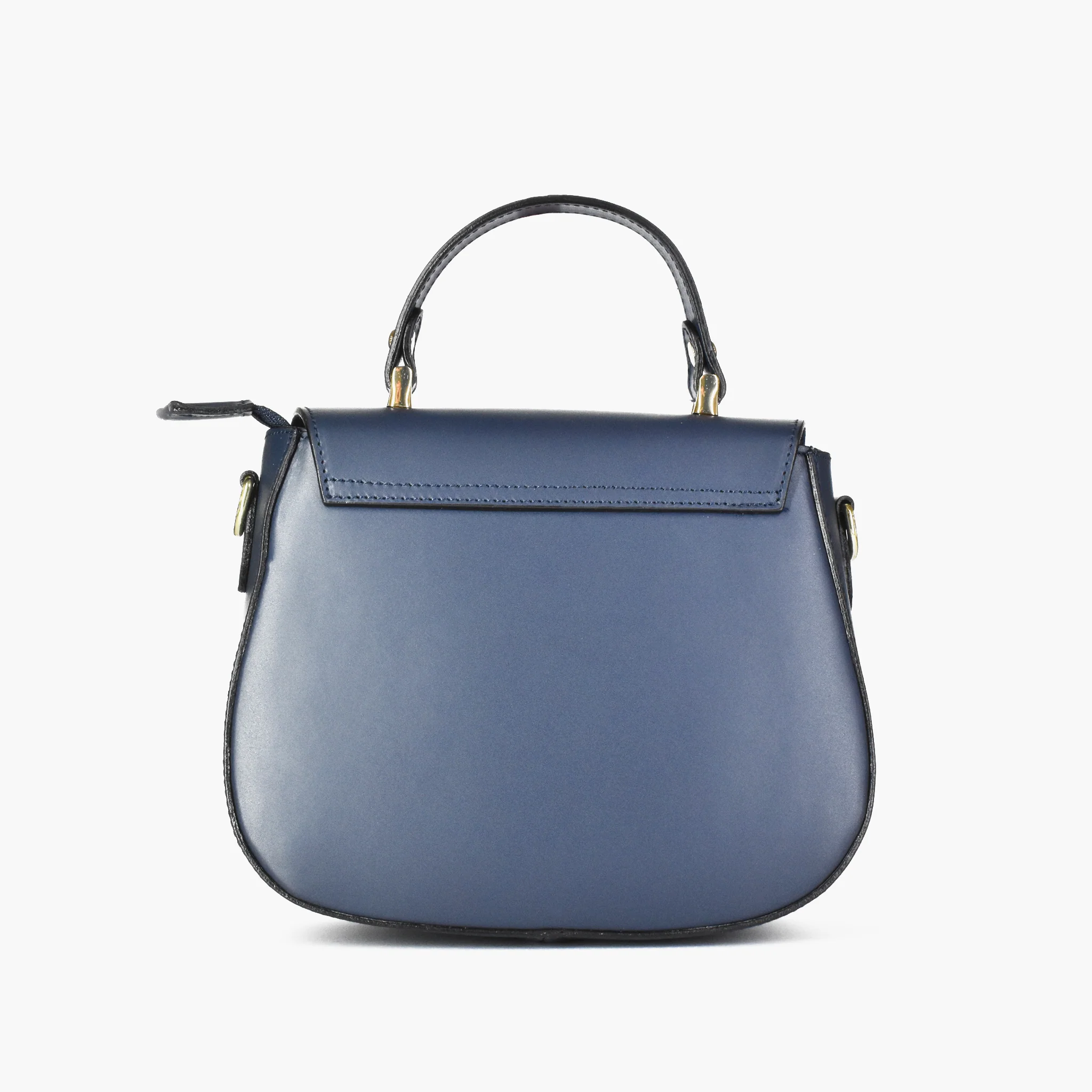Borsa lune in pelle - blu navy - Image 4