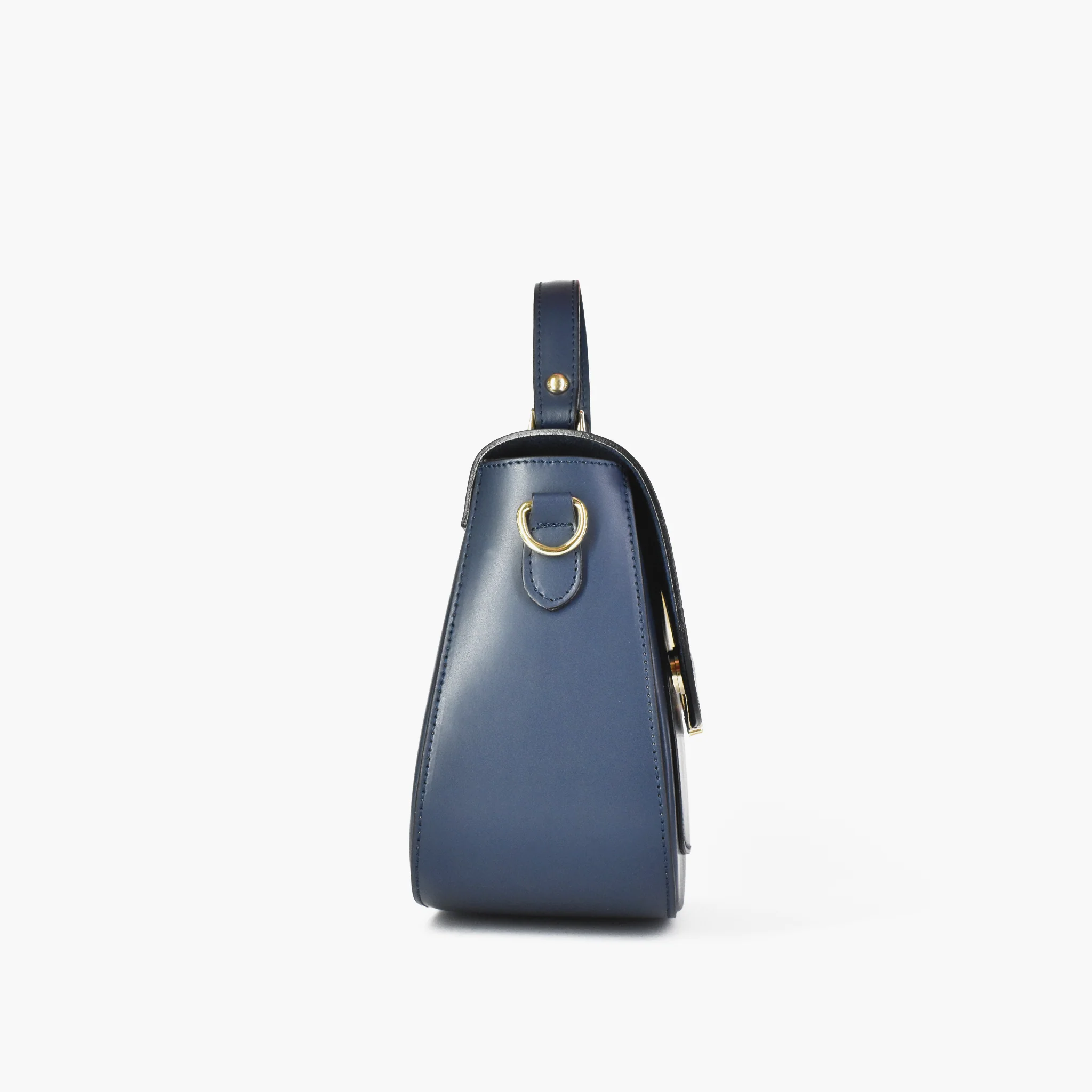 Borsa lune in pelle - blu navy - Image 5