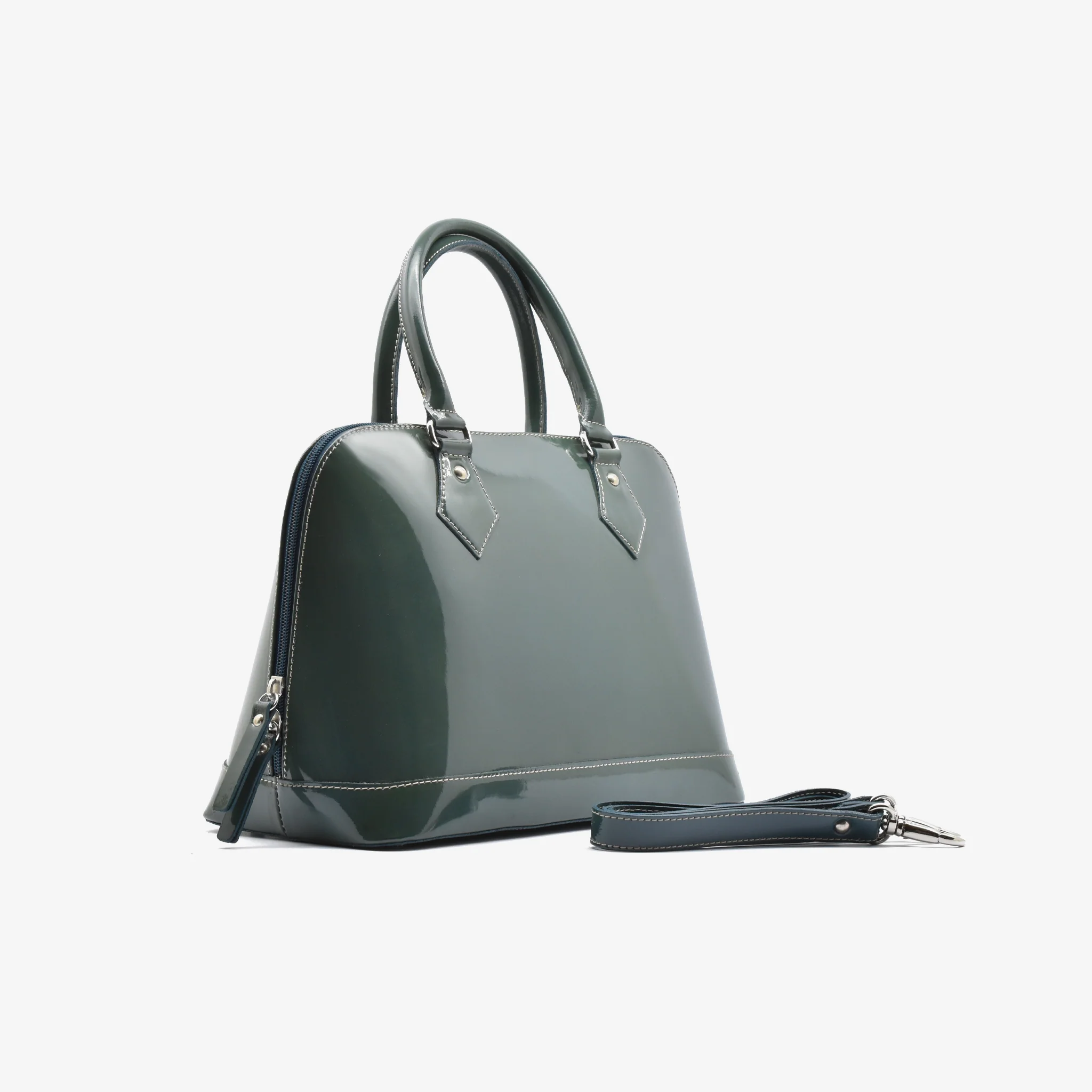 Borsa Vernice in pelle - verde - Image 2