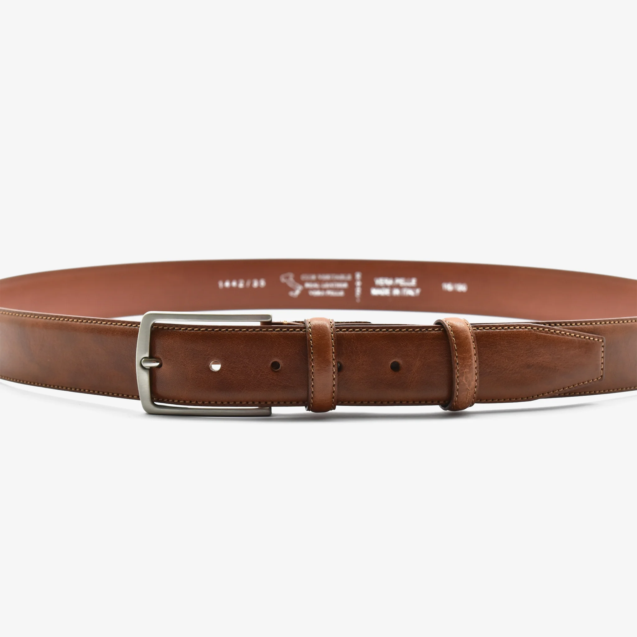 Cintura in pelle - marrone - Image 2