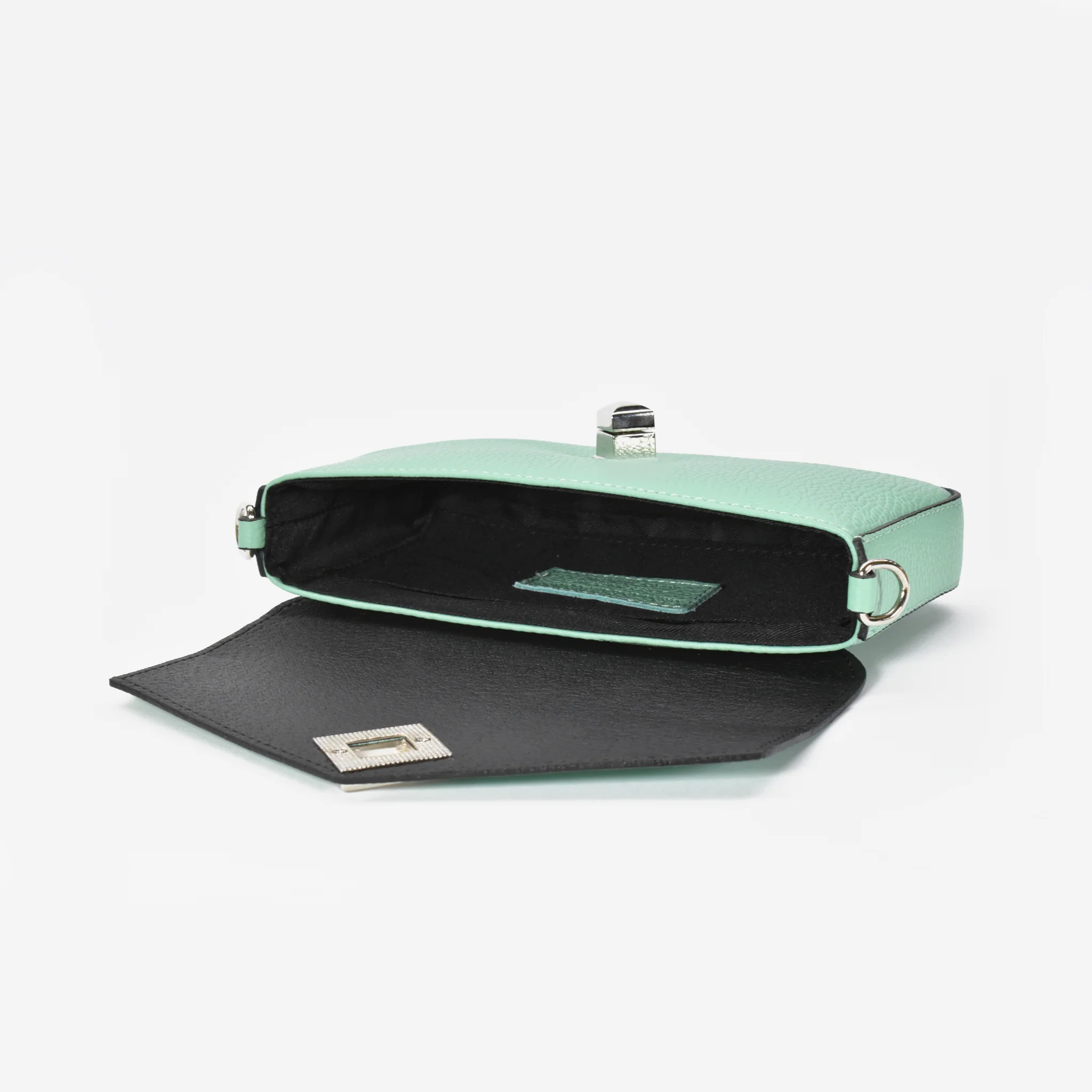 Mini bag in pelle - verde acqua - Image 3