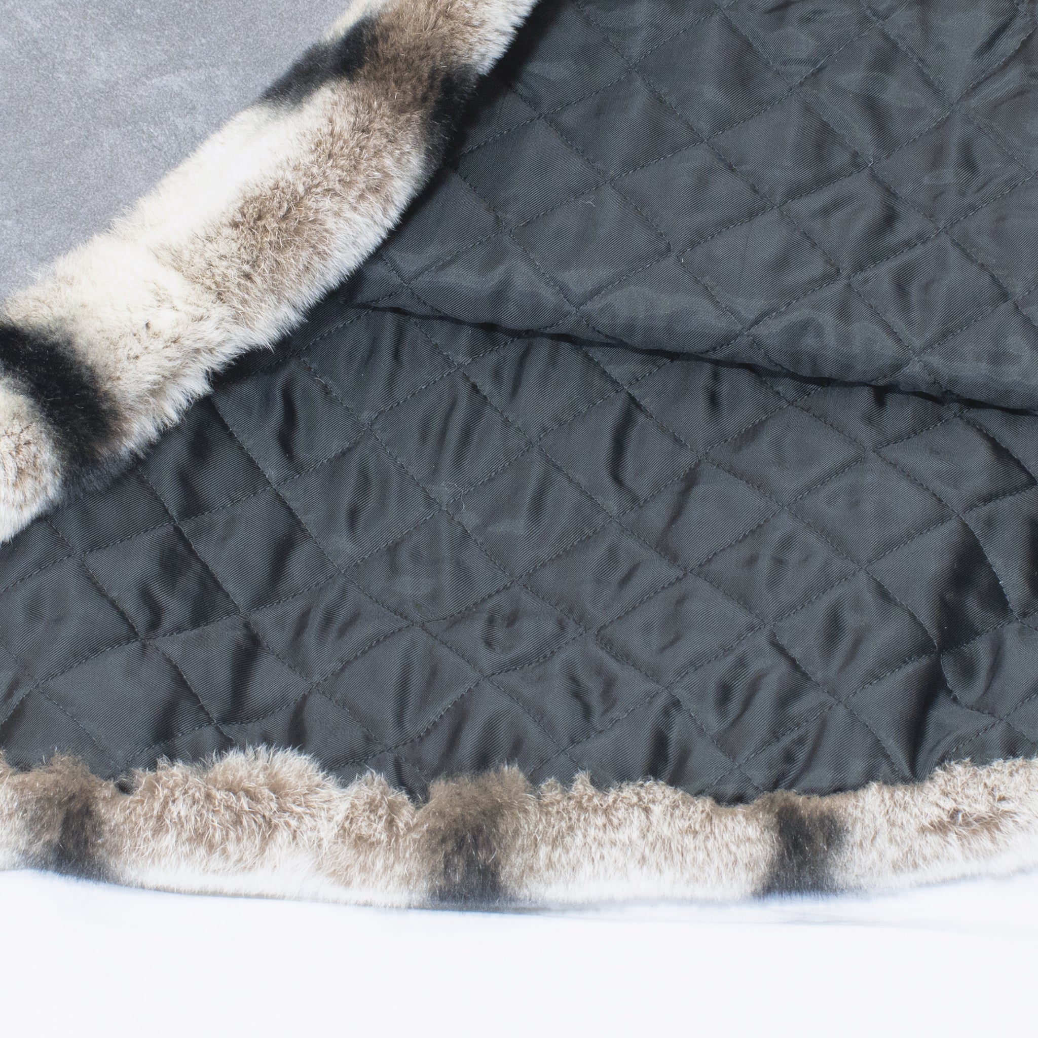 Poncho vintage in alcantara e rex - Image 3