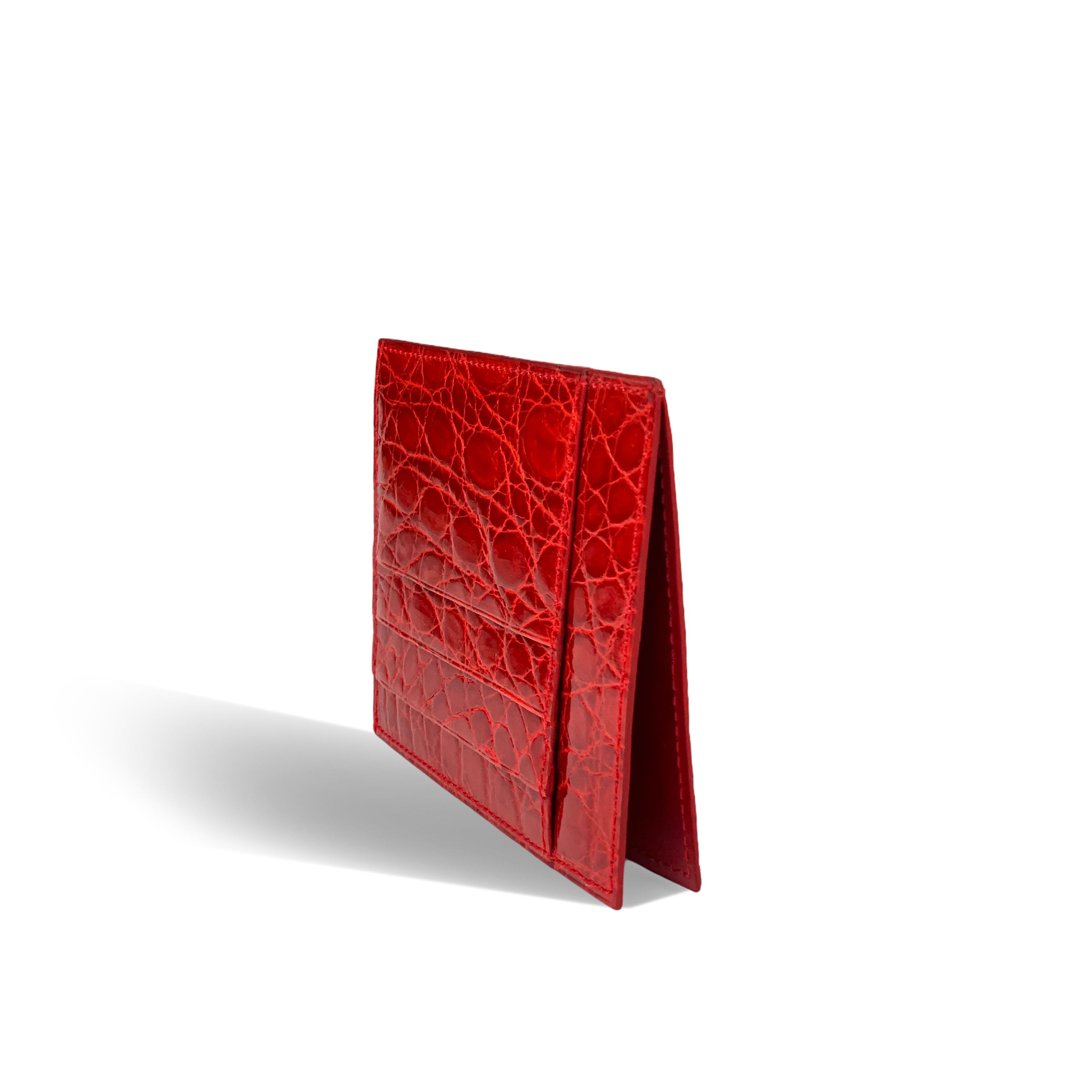 Portadocumenti in coccodrillo - rosso - Image 3