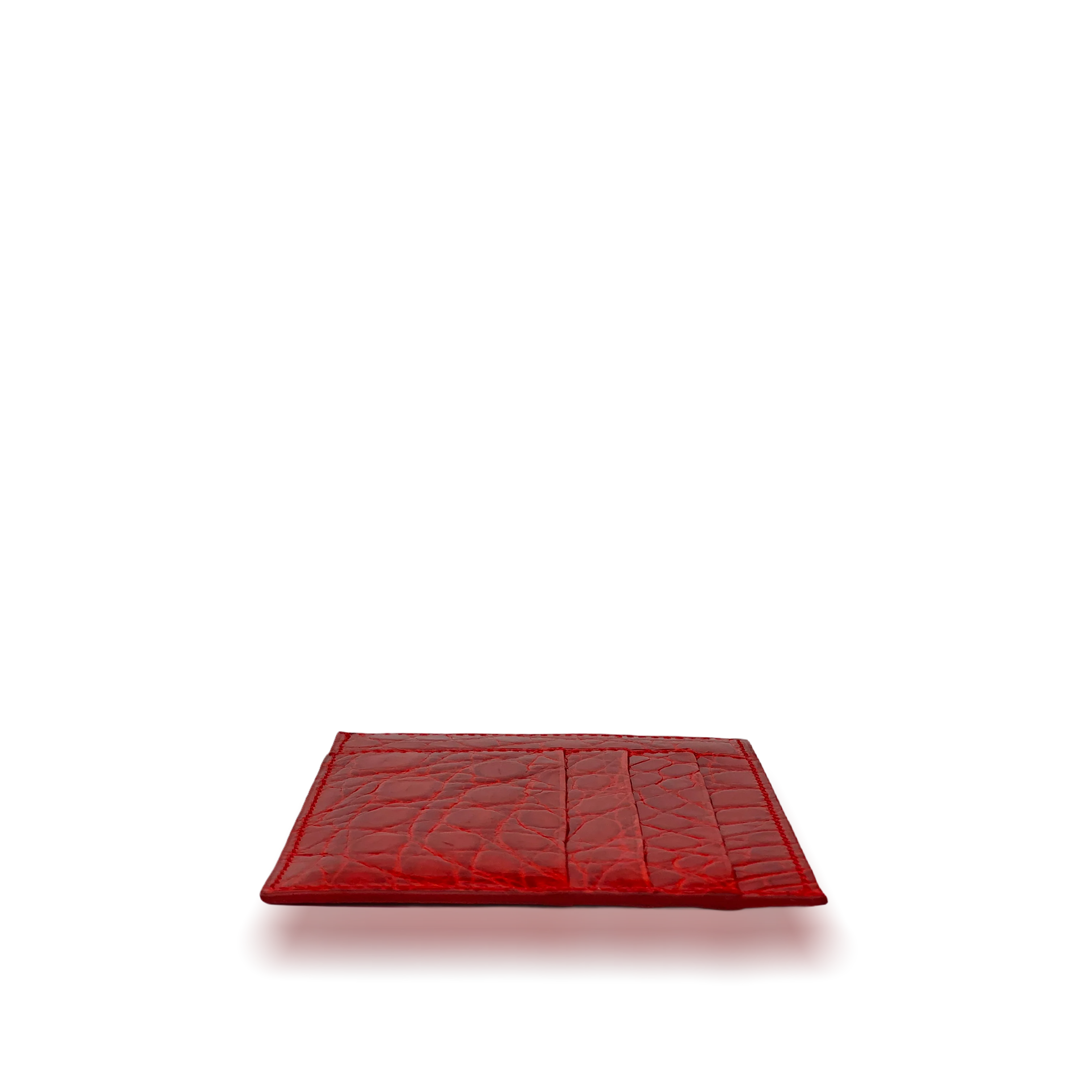 Portadocumenti in coccodrillo - rosso - Image 4