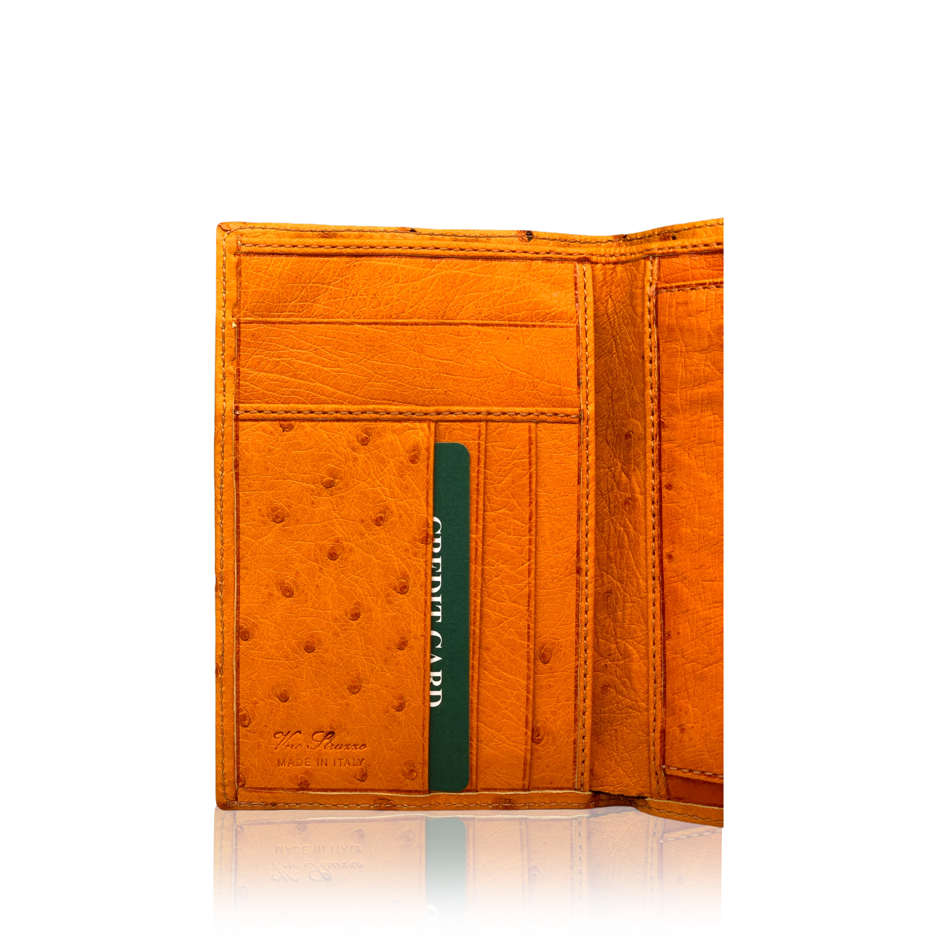 Portafoglio Orange in struzzo - arancione - Image 7