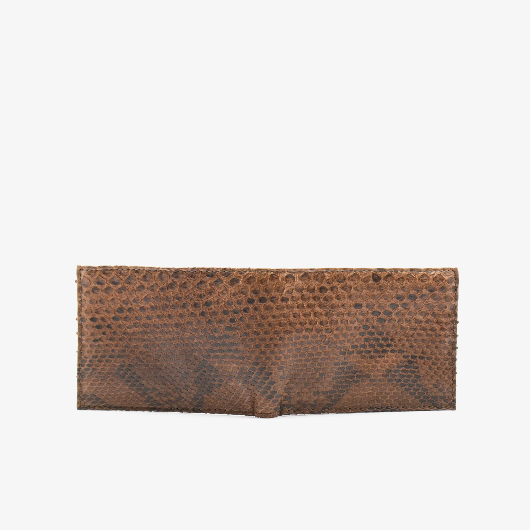 Portafoglio tri-fold in pitone - marrone - Image 5