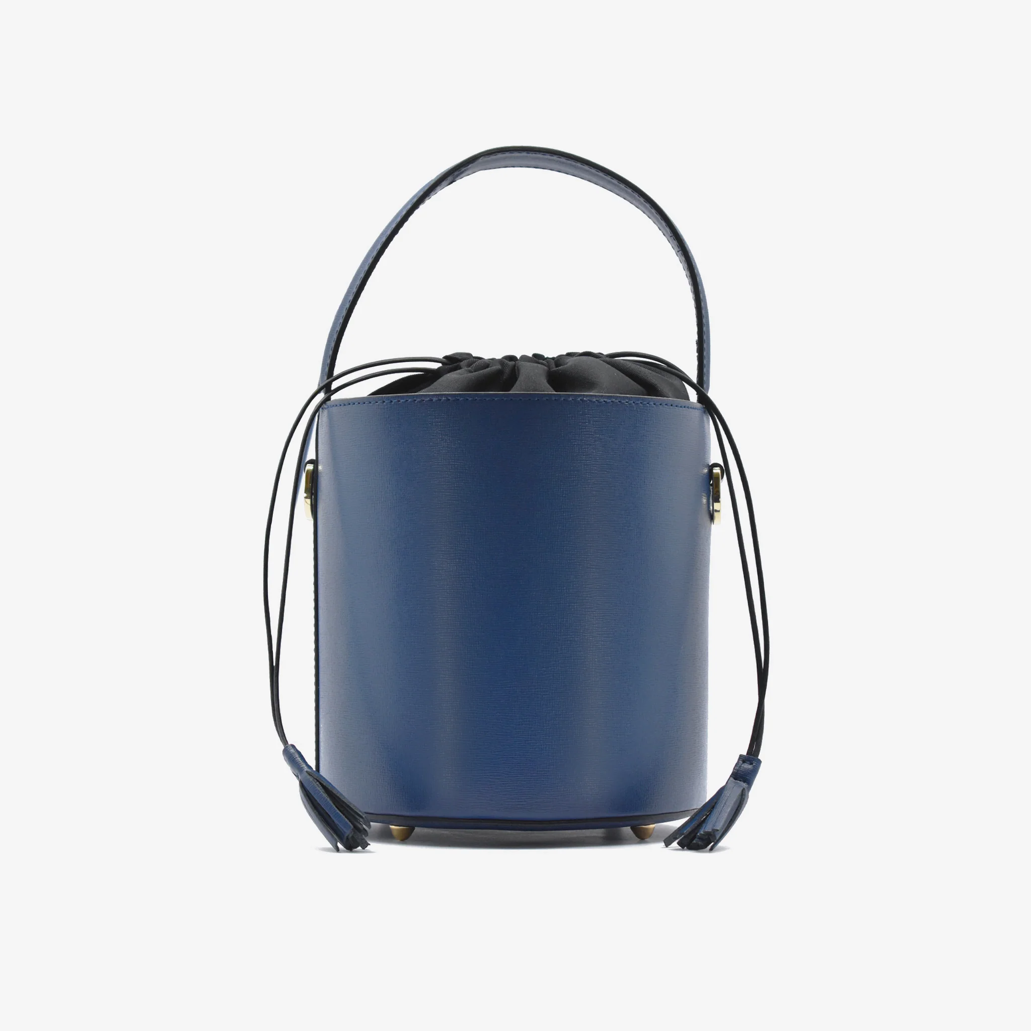 Secchiello grande in pelle - blu