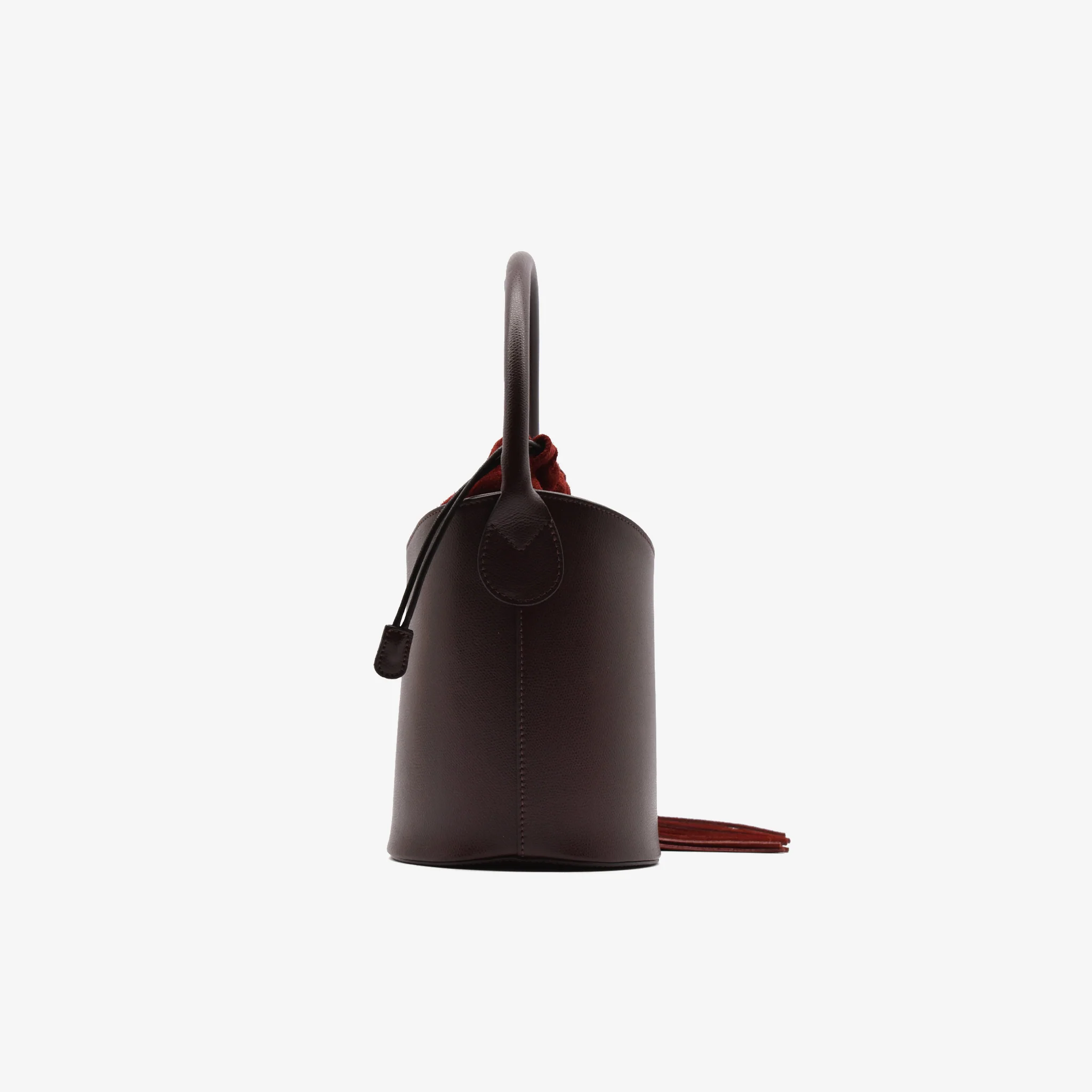 Secchiello Vera in pelle - bordeaux - Image 3