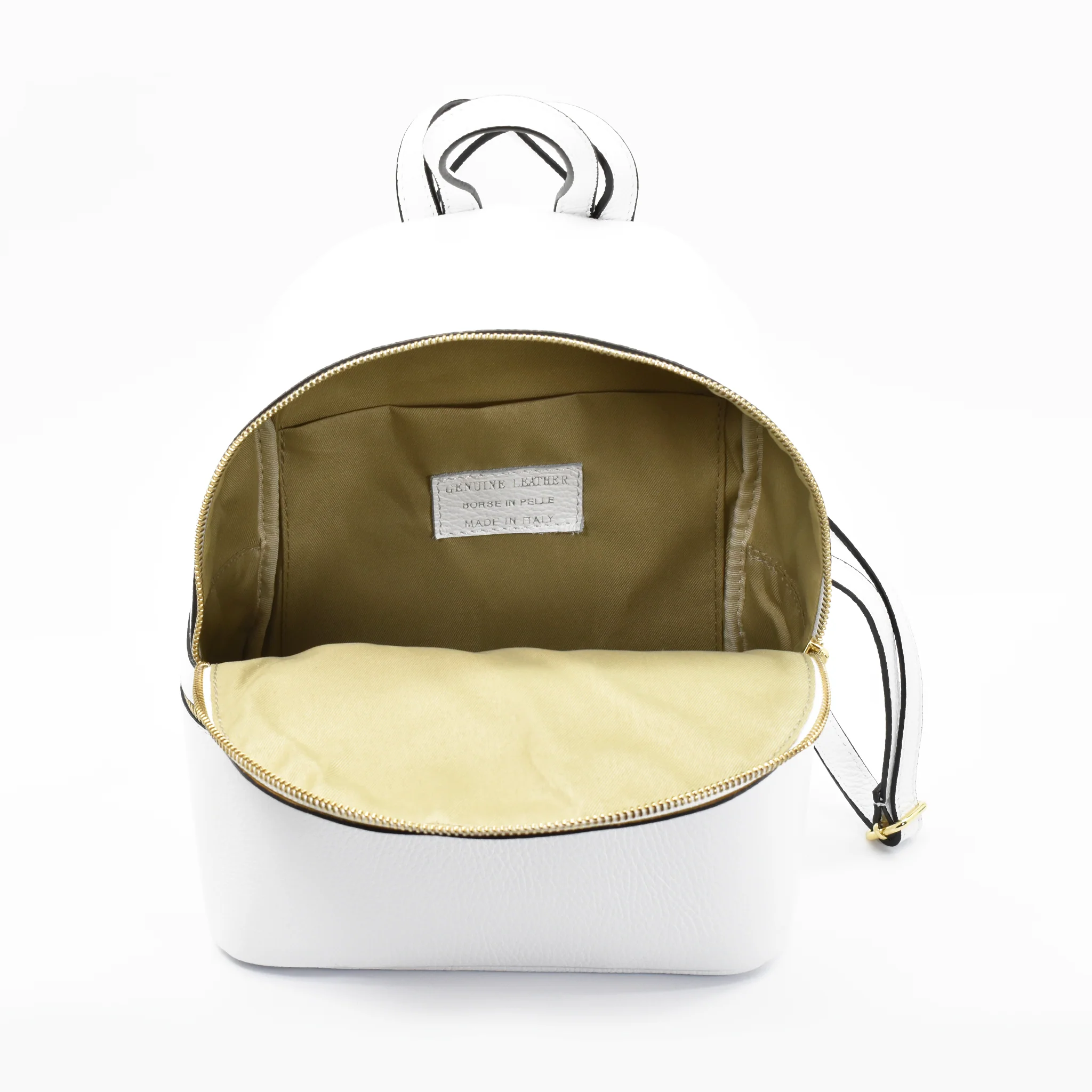 Zaino classic in pelle - bianco - Image 4