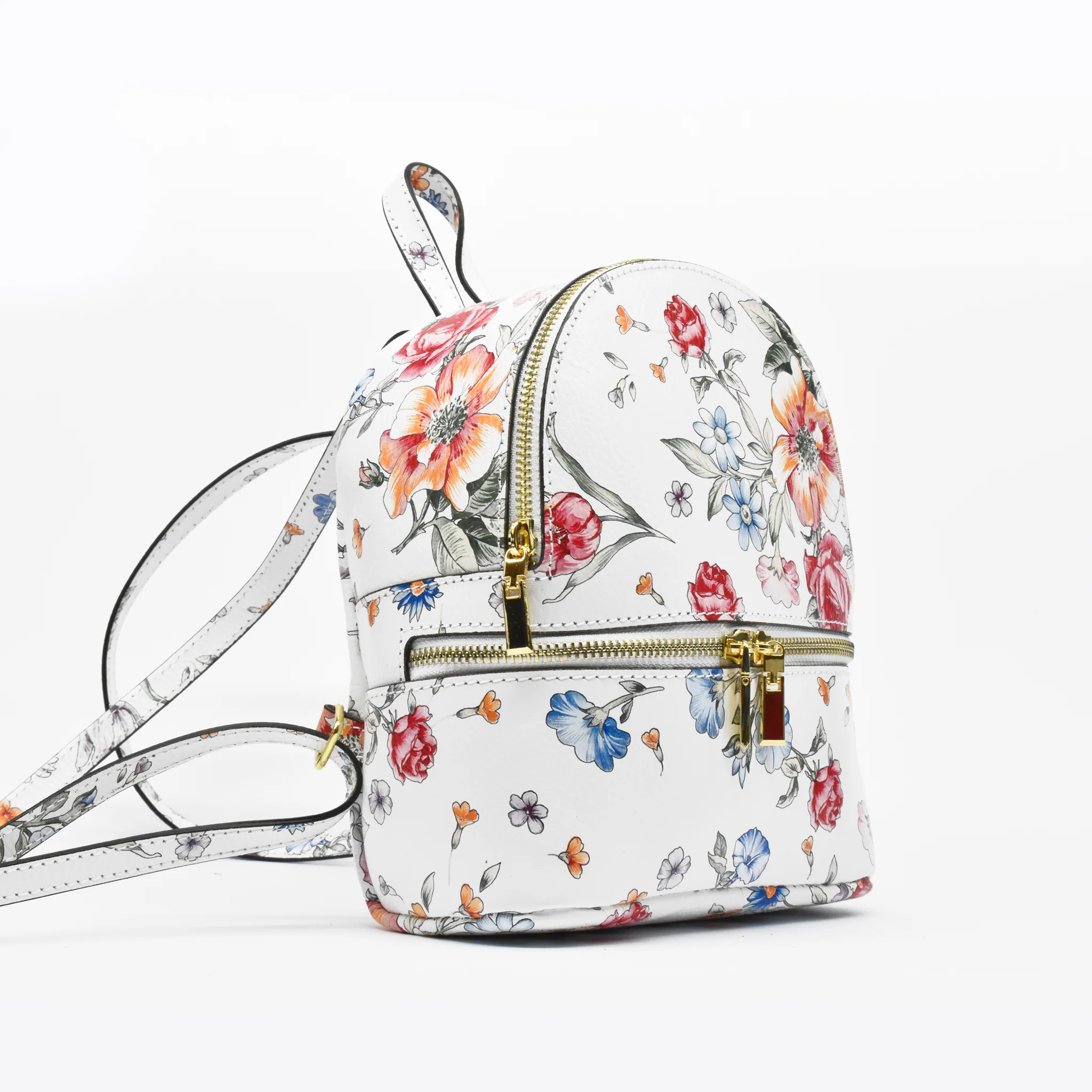 Zaino flower in pelle - bianco - Image 3