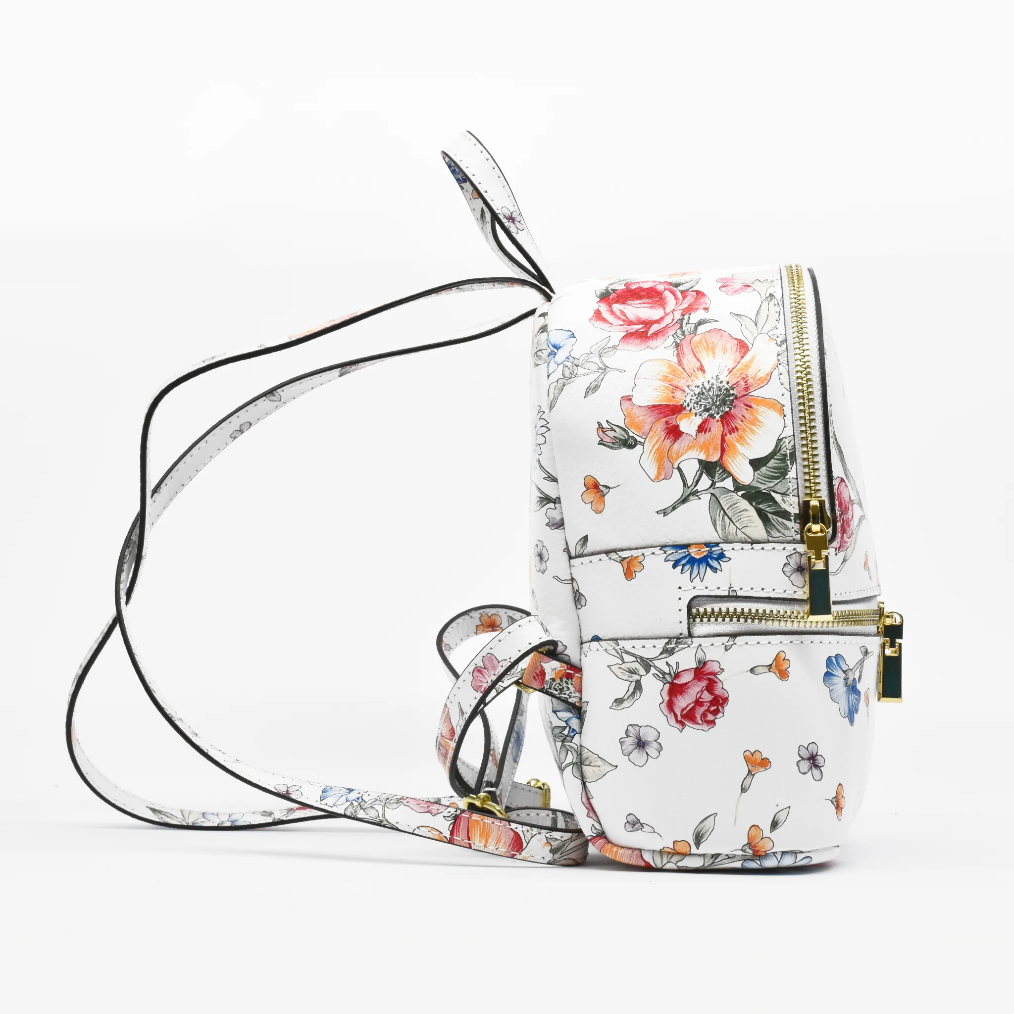 Zaino flower in pelle - bianco - Image 4